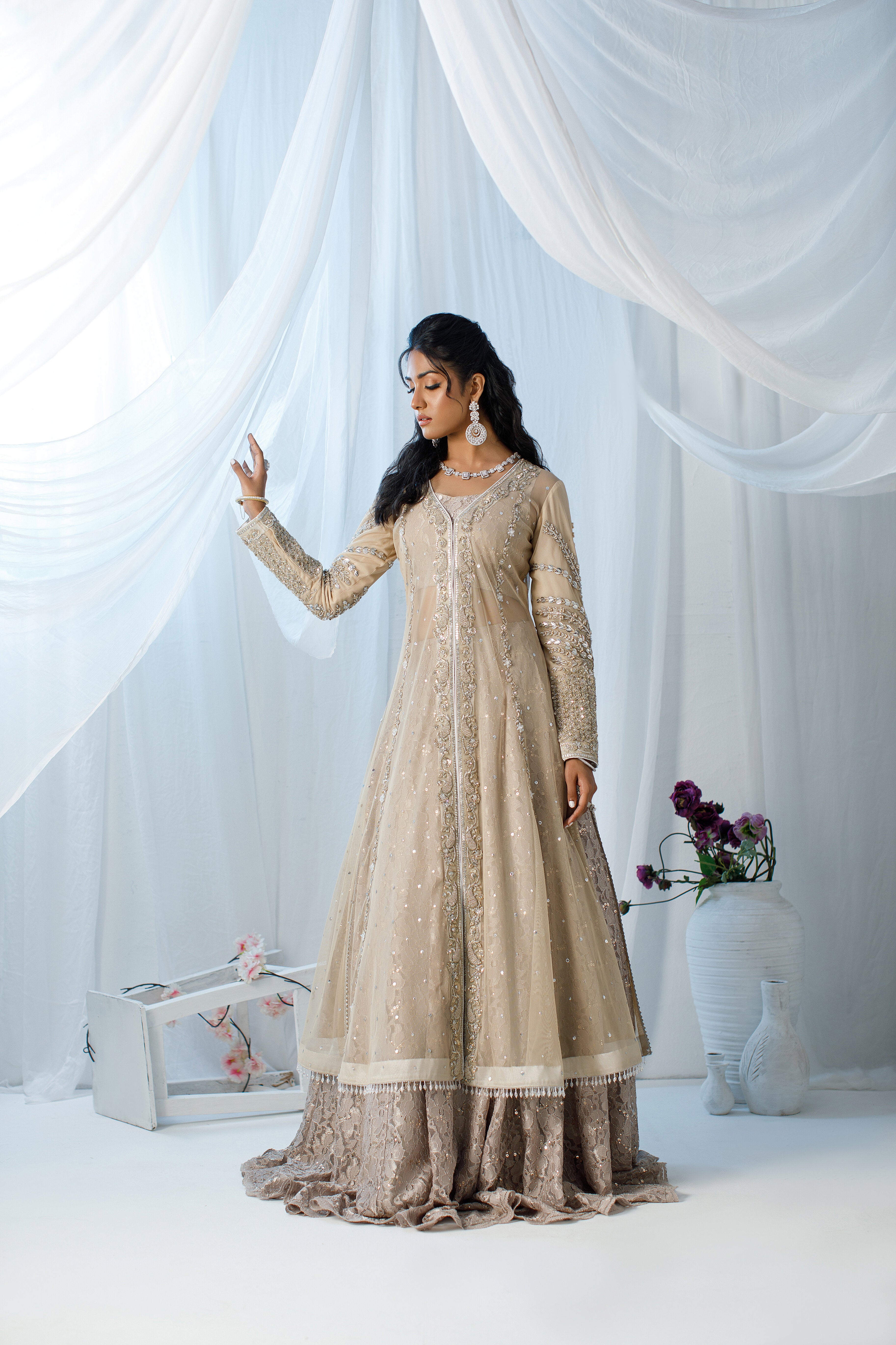 Net Ivory Zohra Jacket