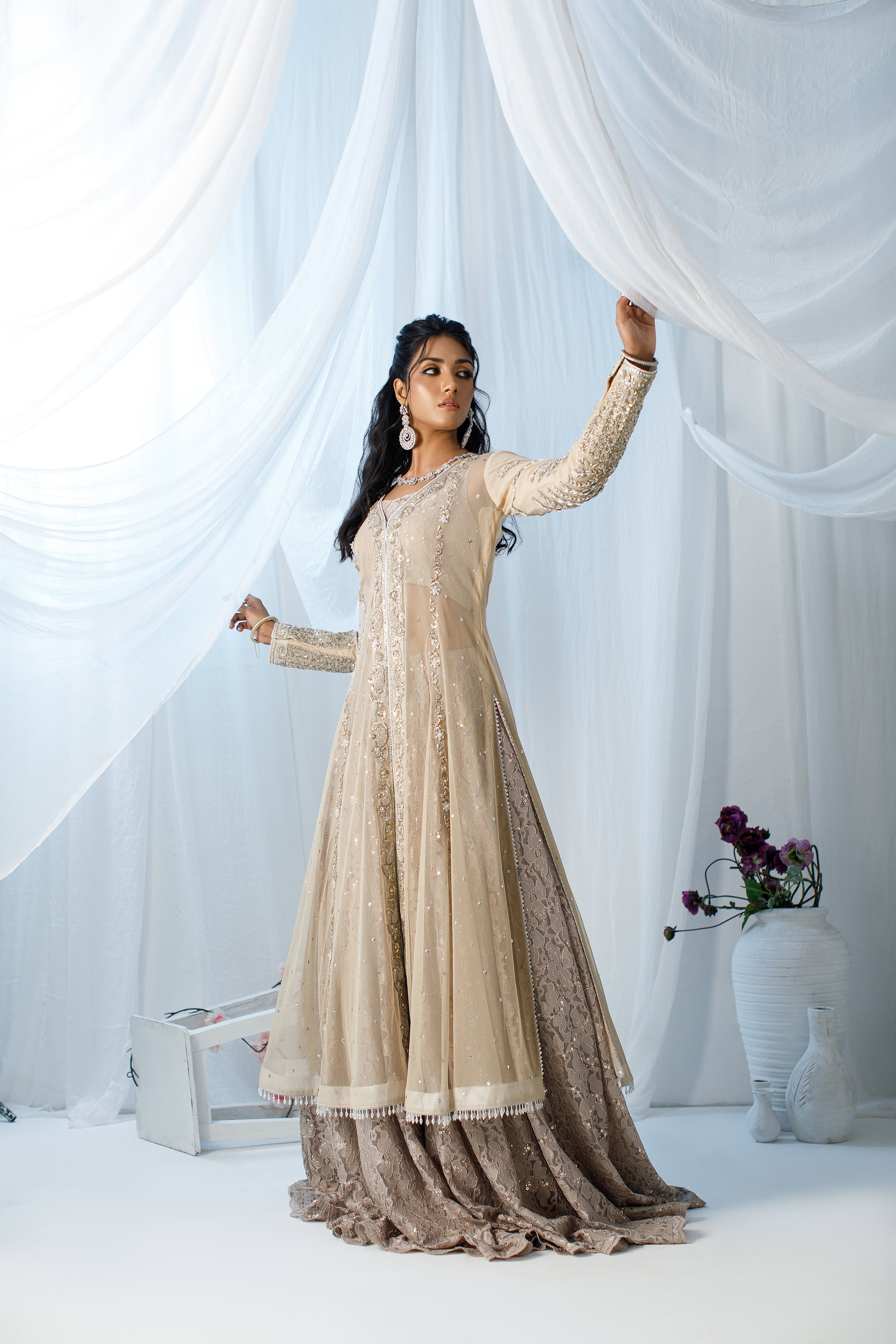 Net Ivory Zohra Jacket