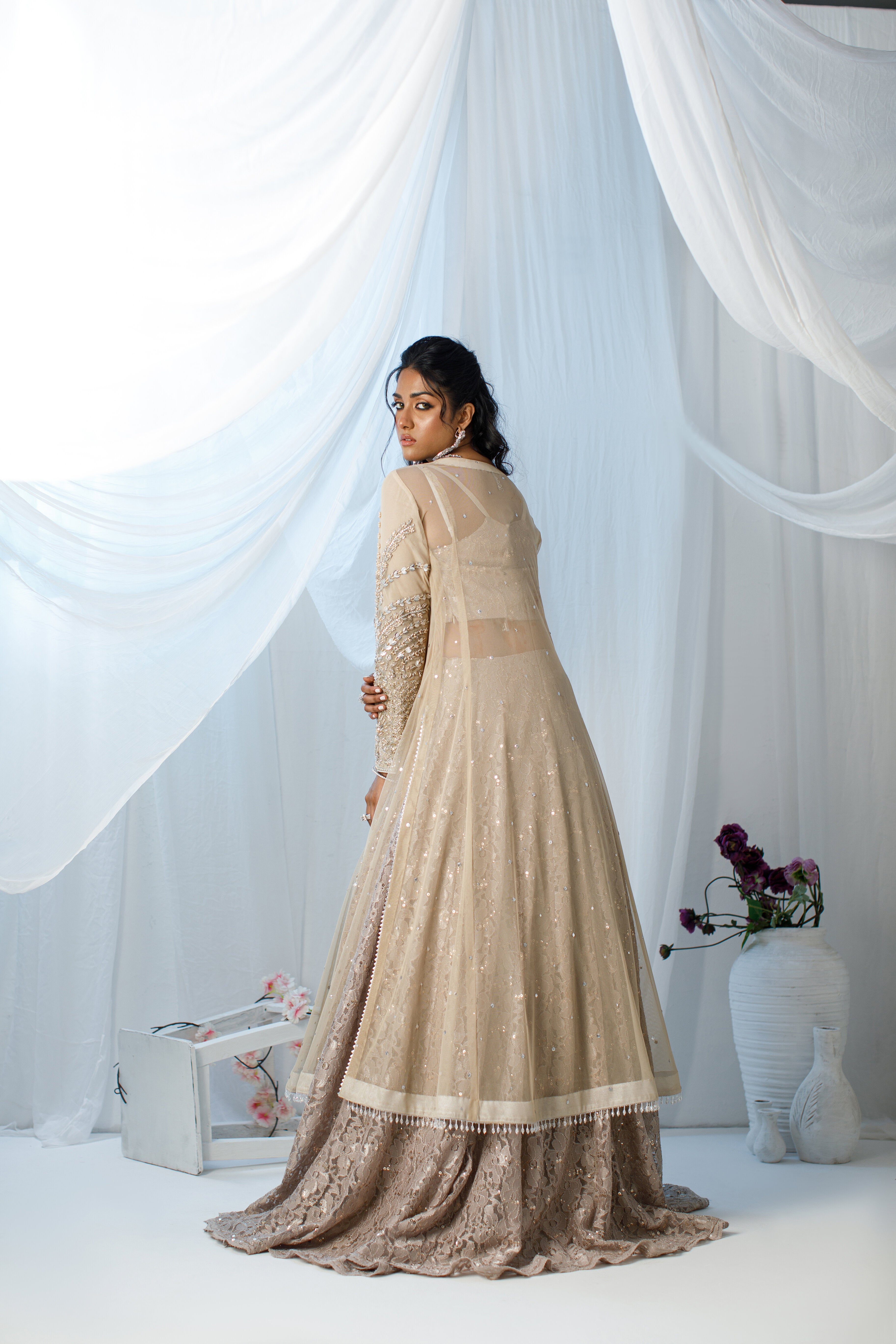 Net Ivory Zohra Jacket