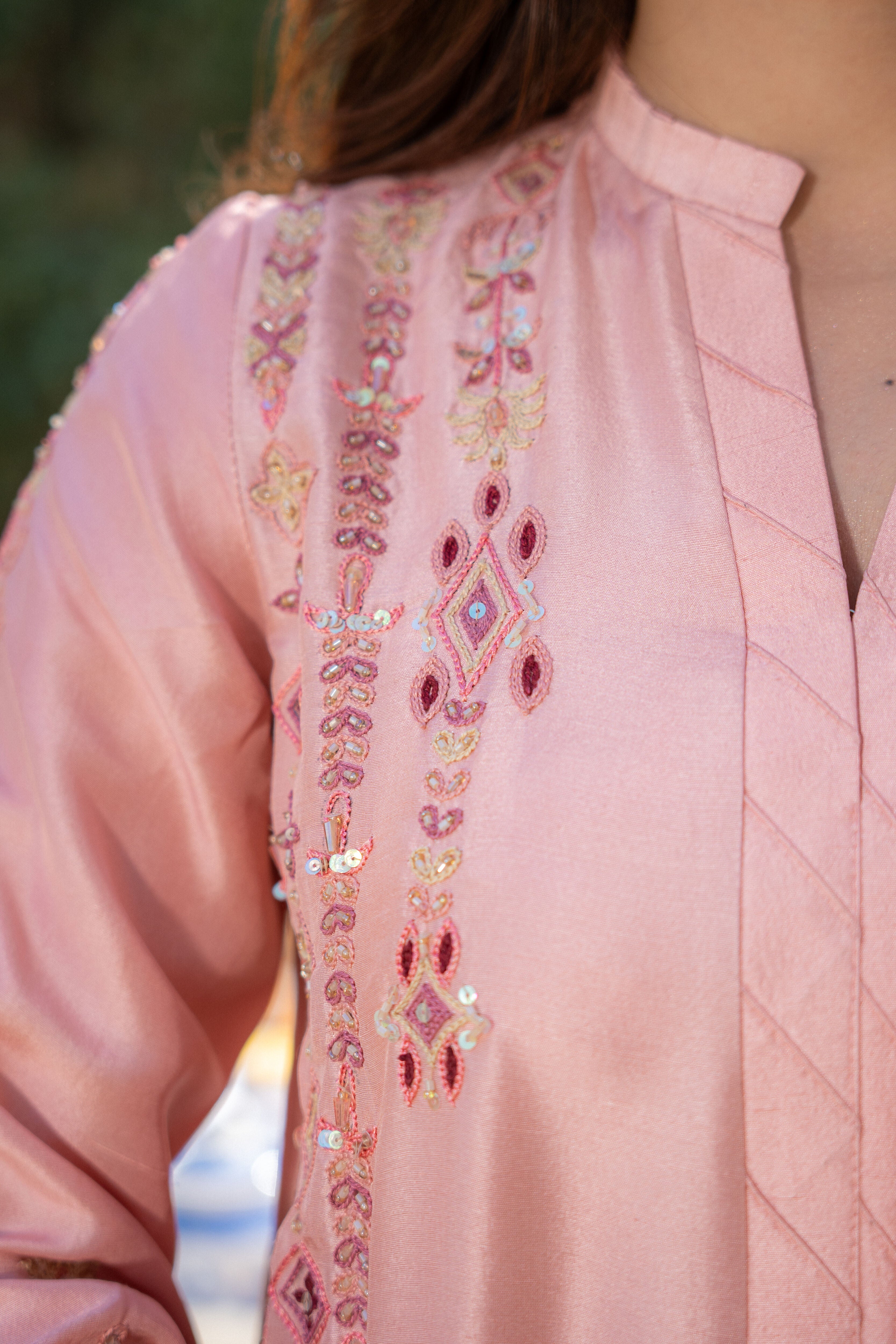 Peach pink Pari Outfit