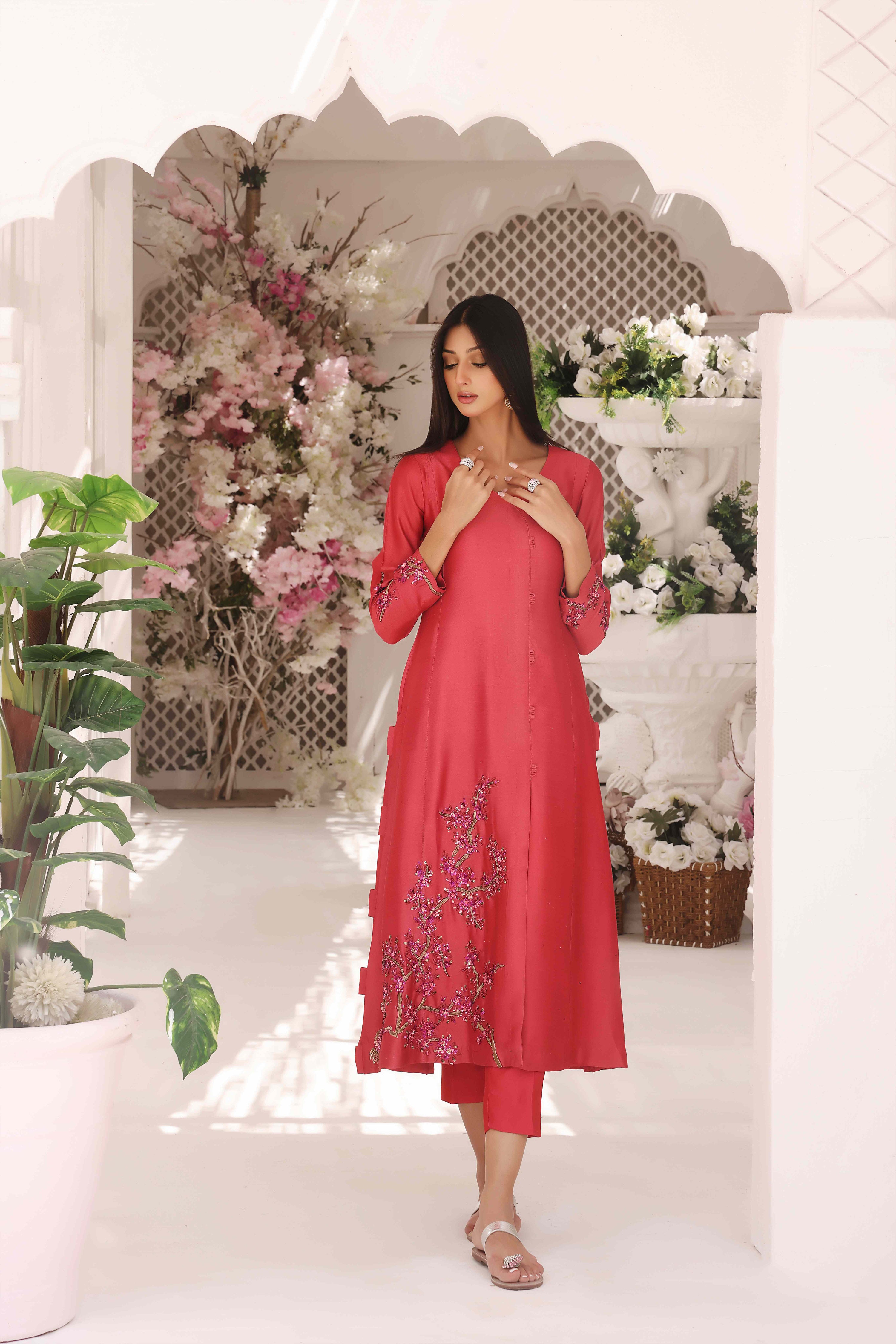 Carrot Pink and Magenta Outfit