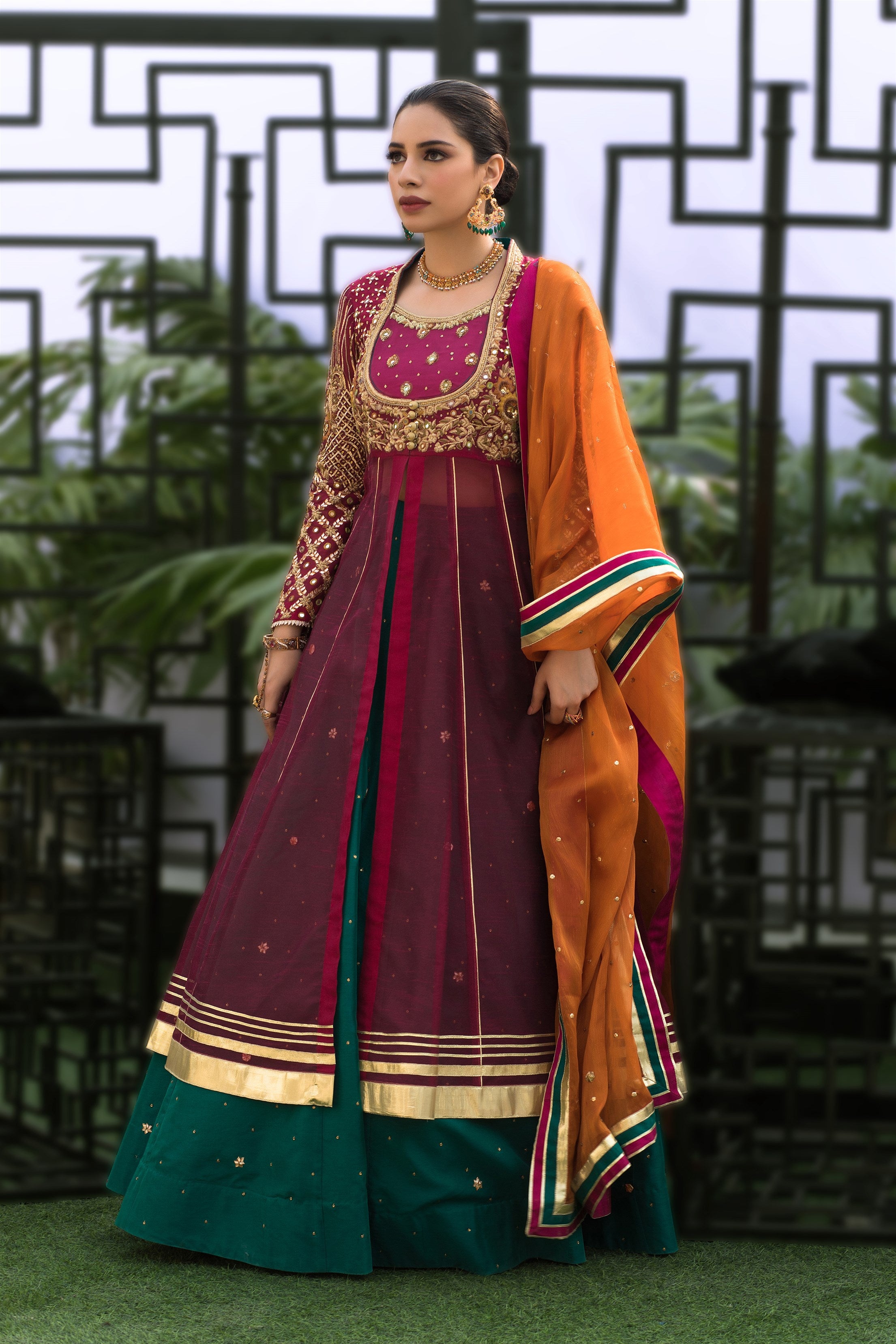 Magenta Anarkali