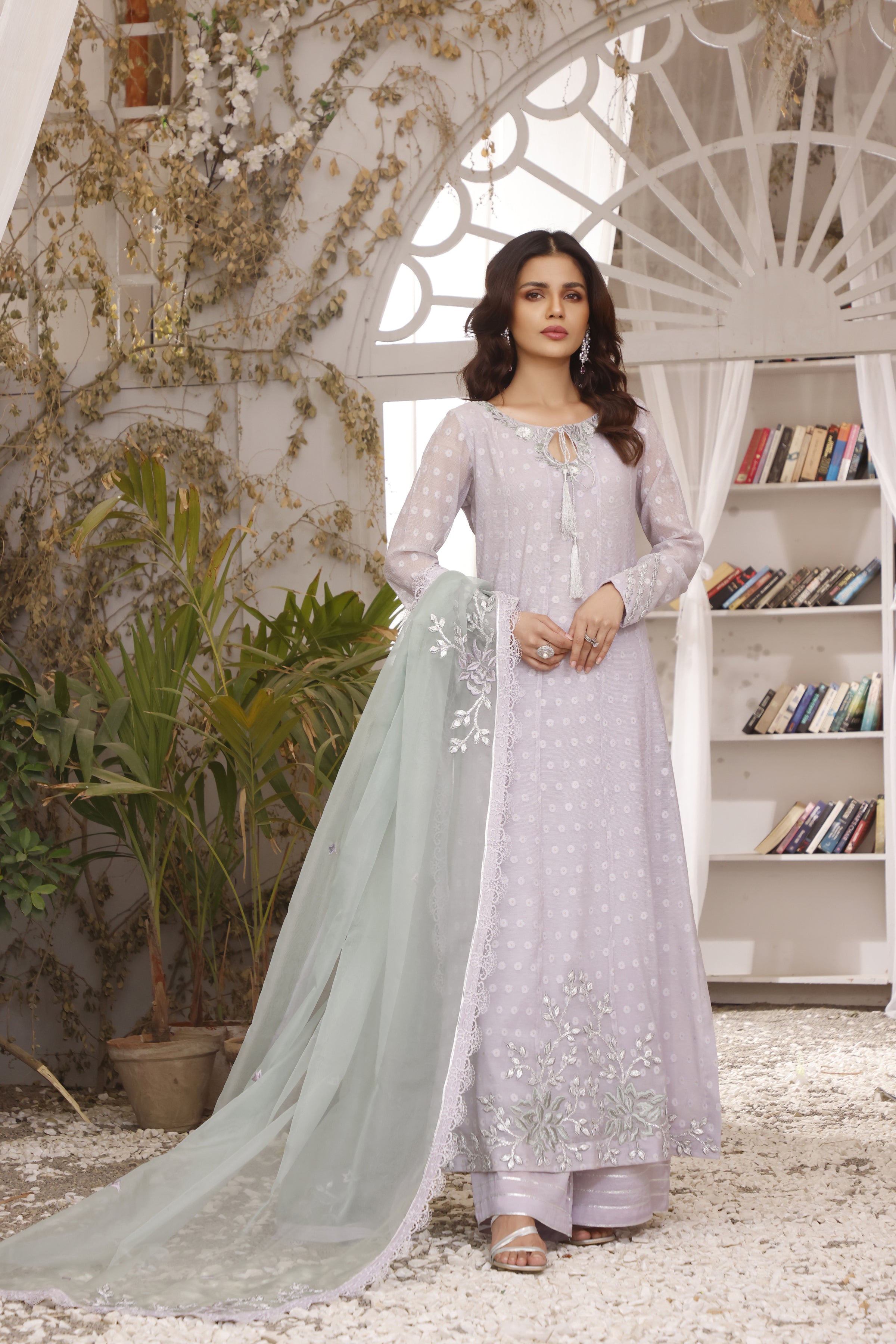 Lilac & Mint Gota Outfit