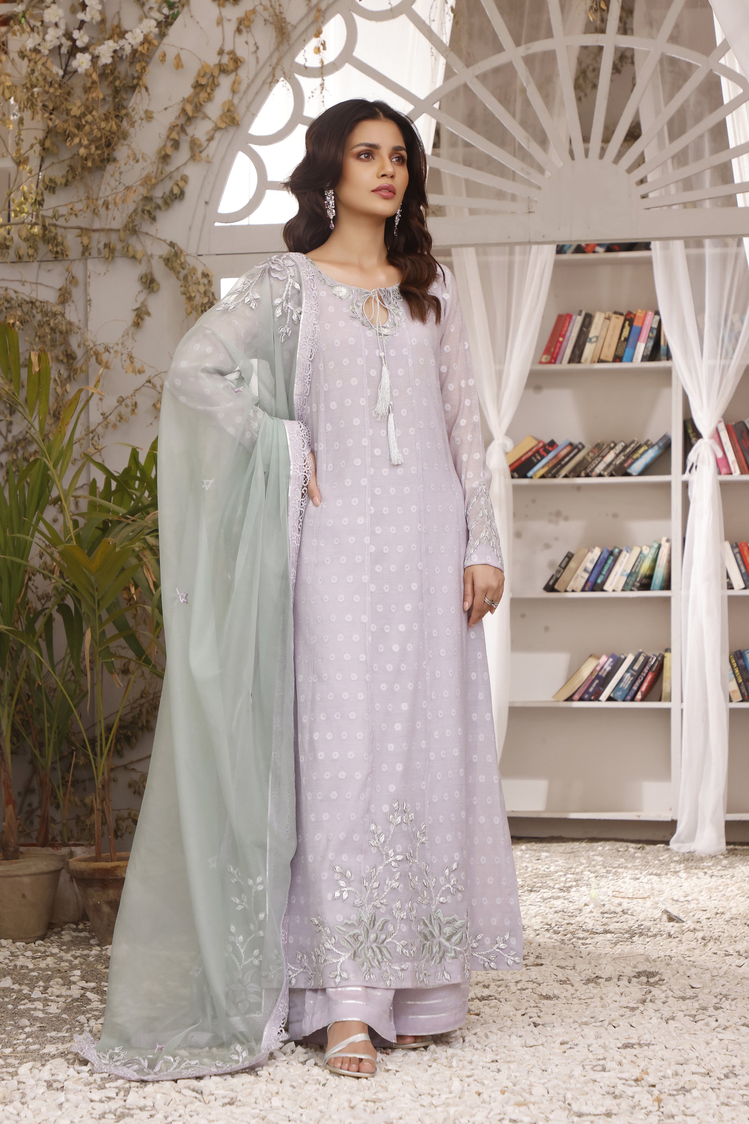 Lilac & Mint Gota Outfit