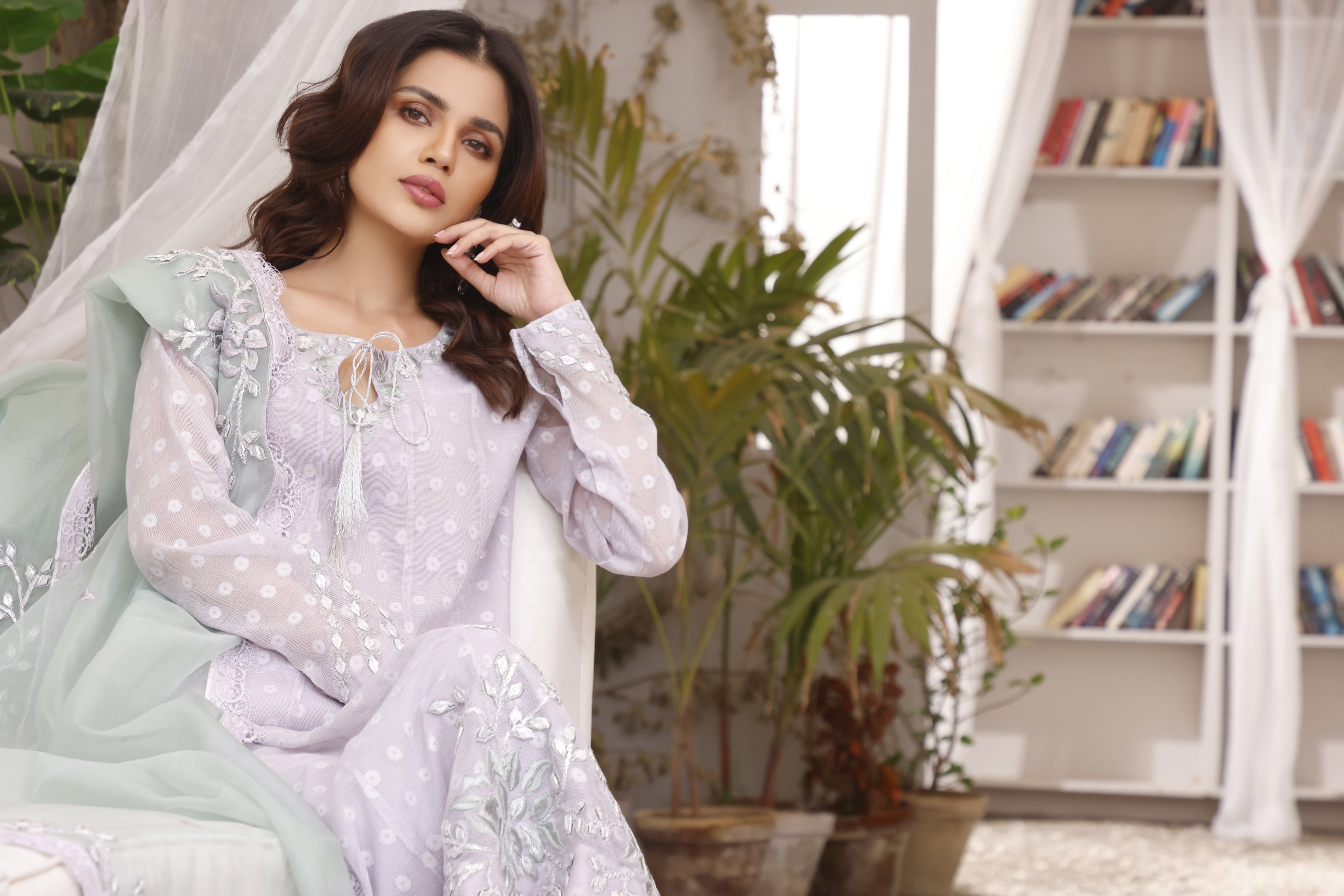 Lilac & Mint Gota Outfit