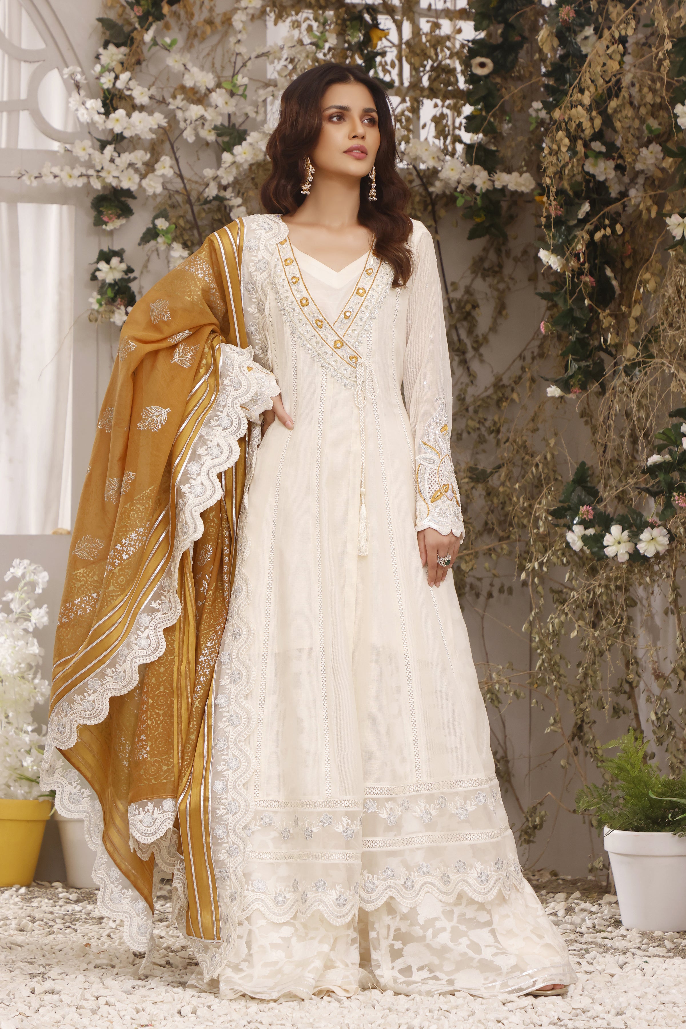 Mustard and Ivory Angarkha