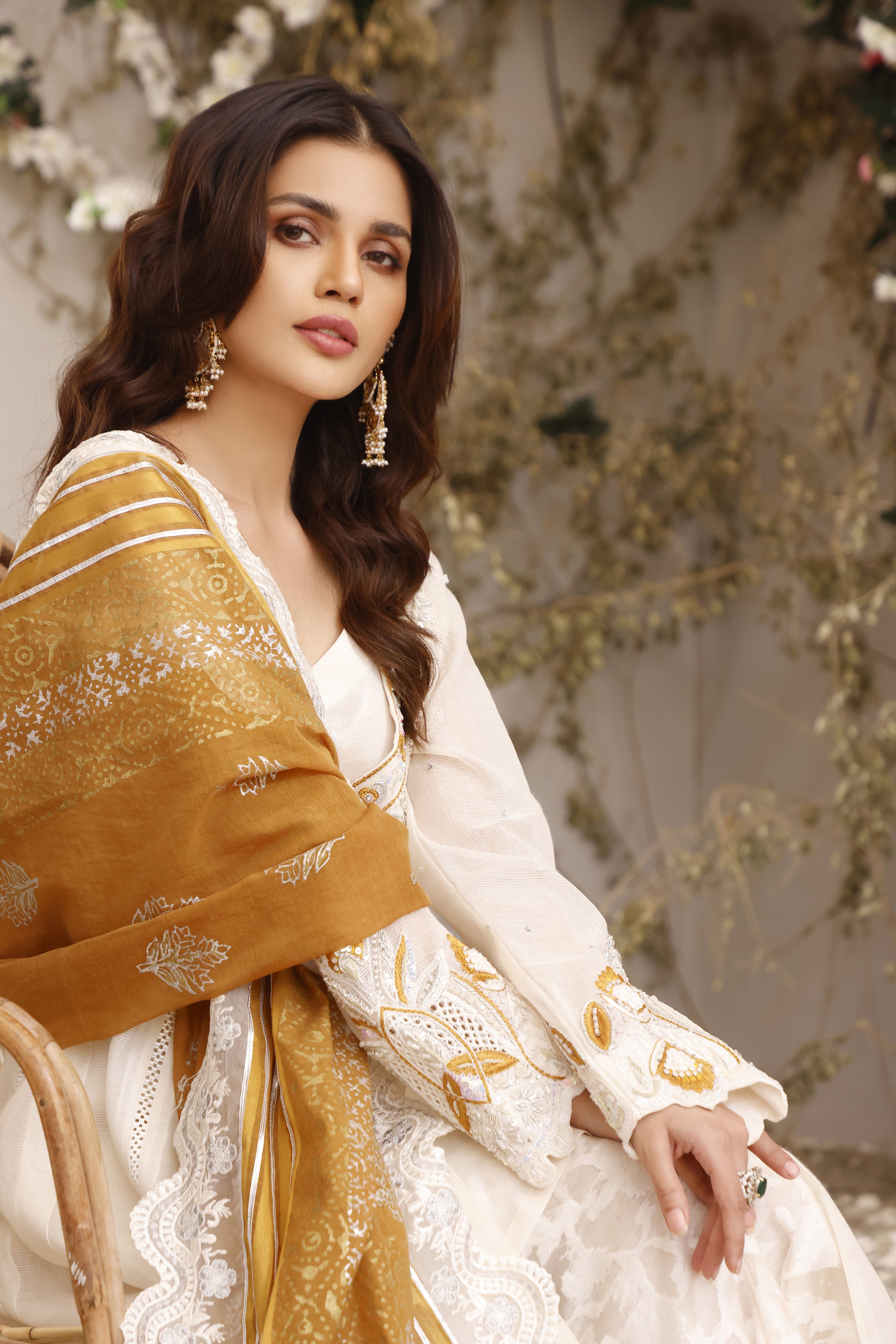 Mustard and Ivory Angarkha