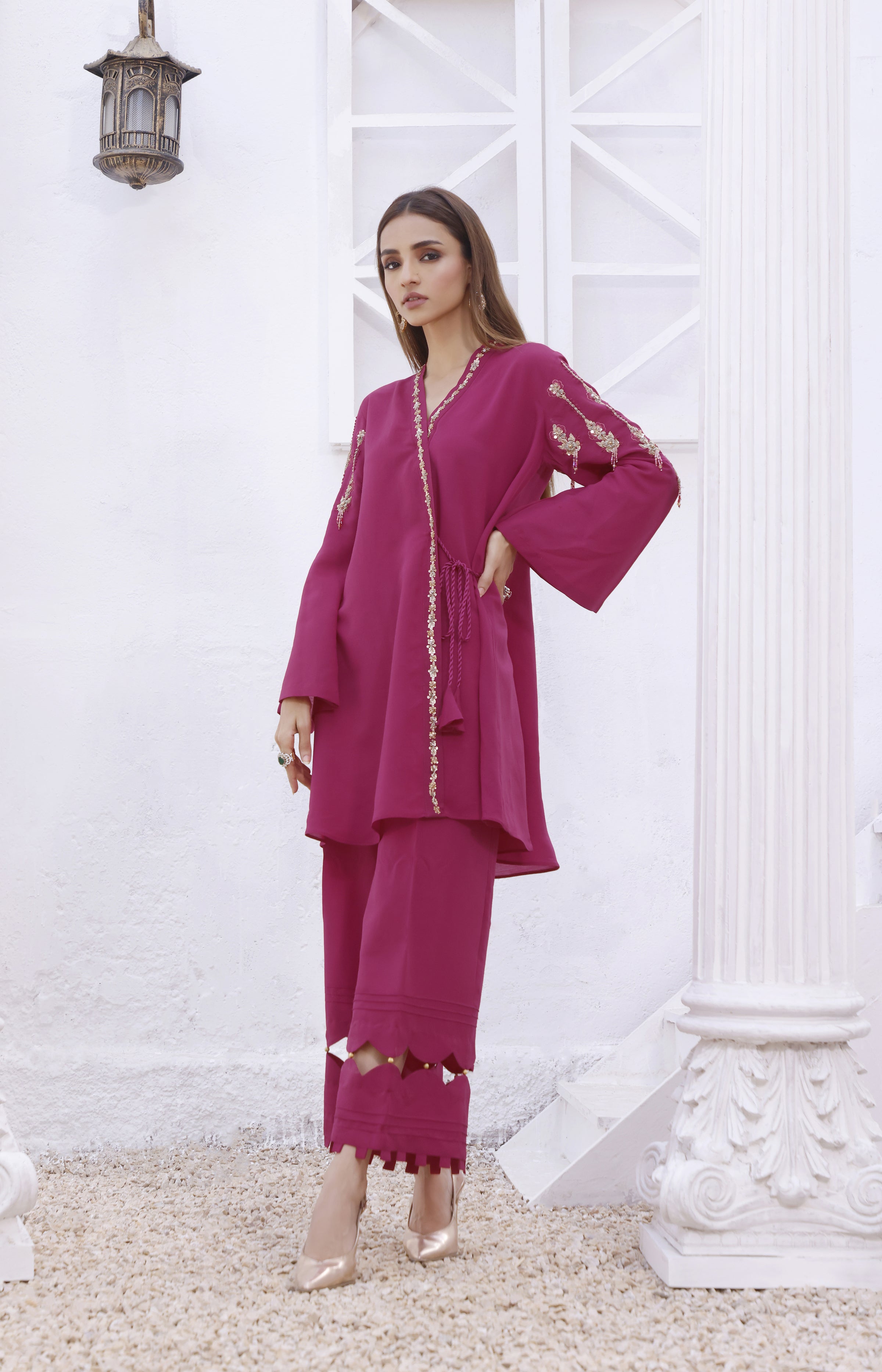 Fuchsia Cross Overlap Outfit