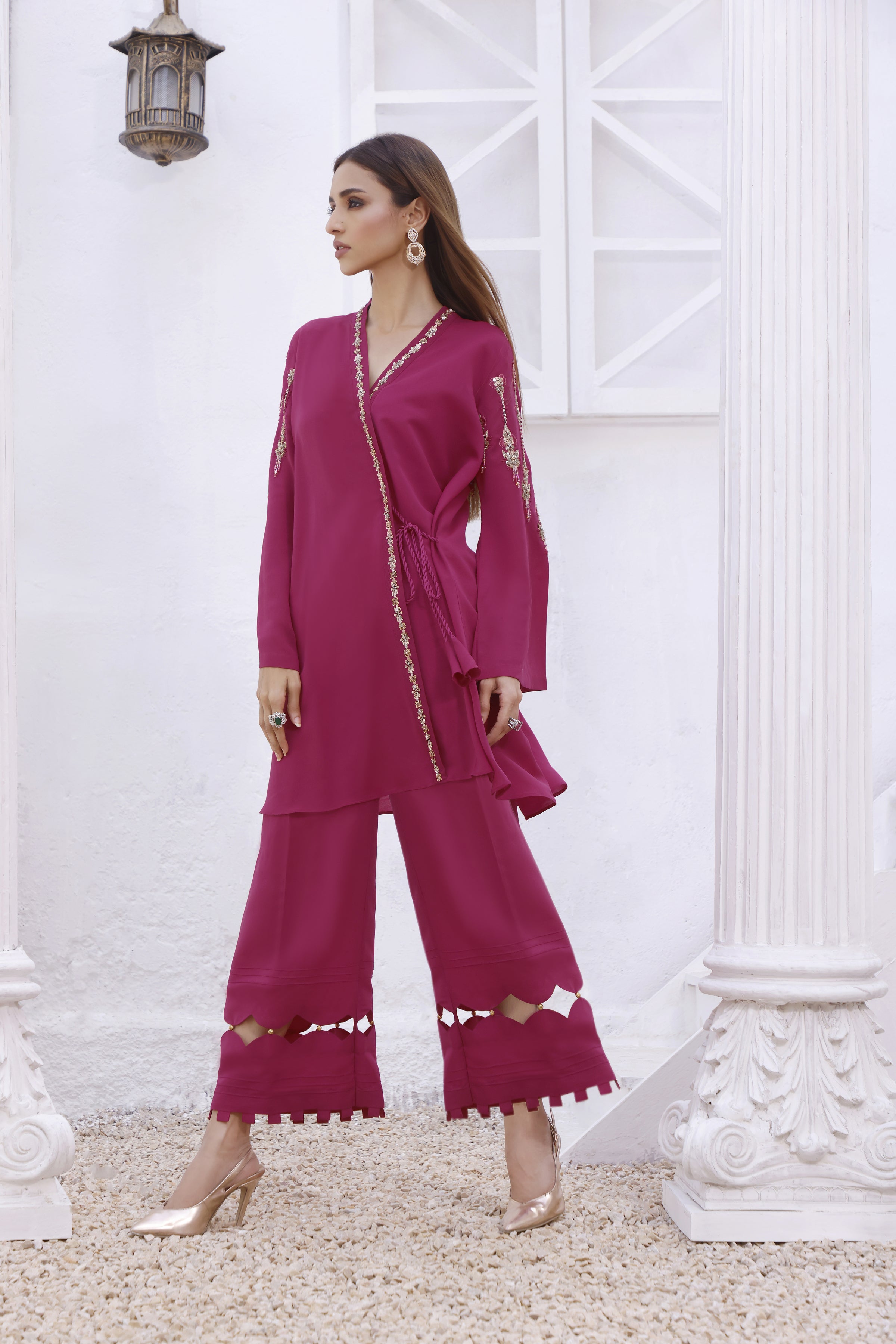 Fuchsia Cross Overlap Outfit