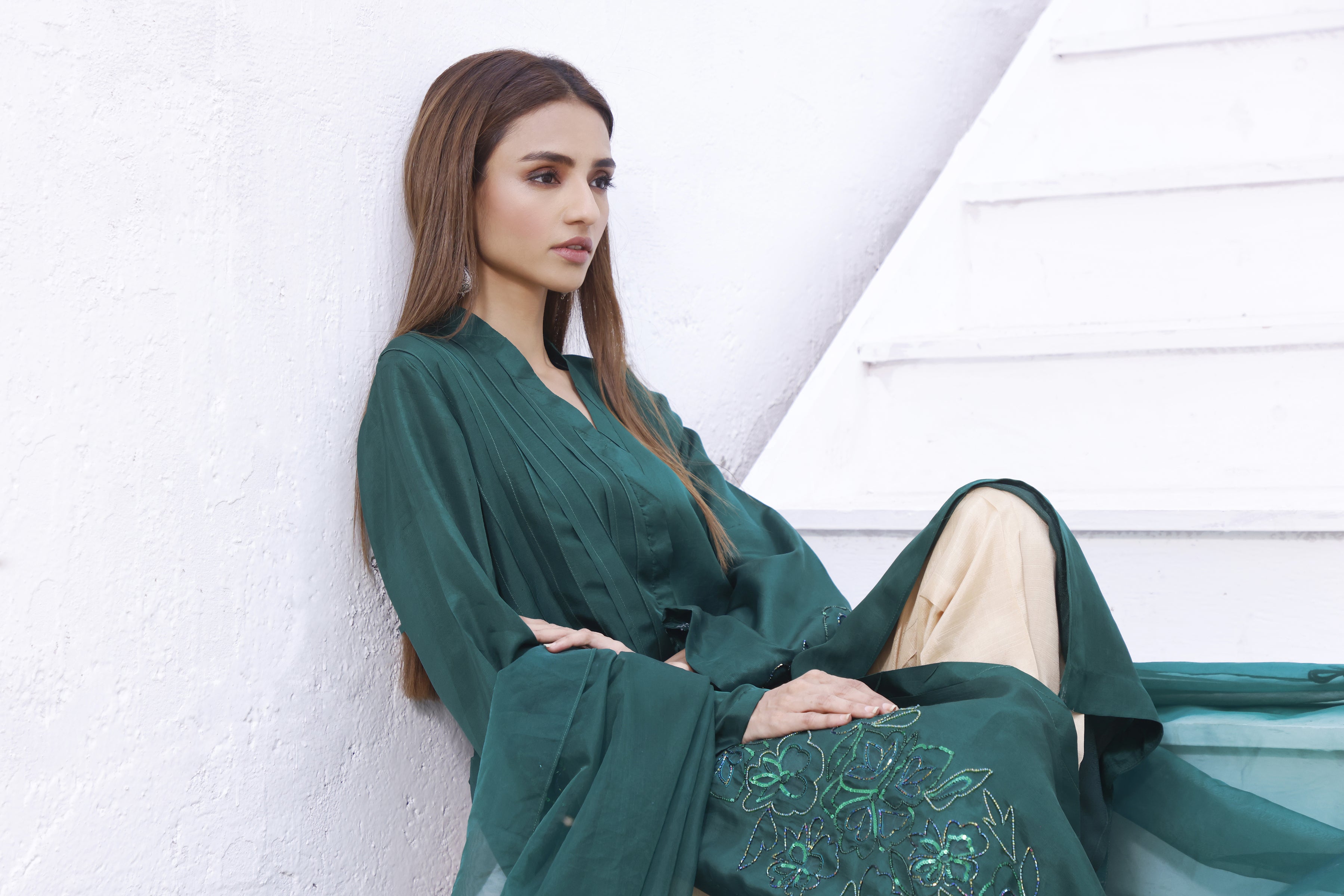 Emerald Green Rawsilk Outfit