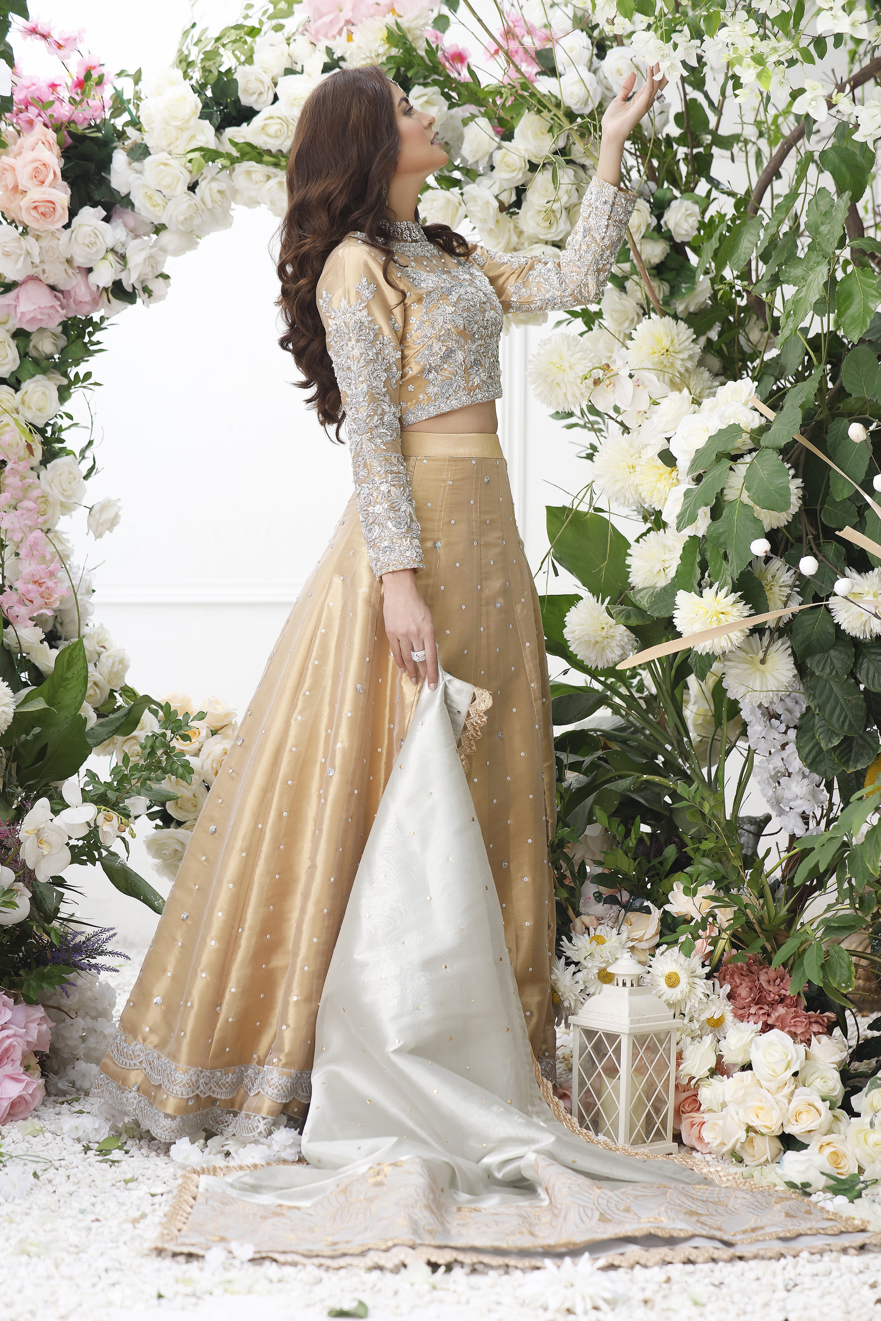 Antique Gold Lenga & Choli