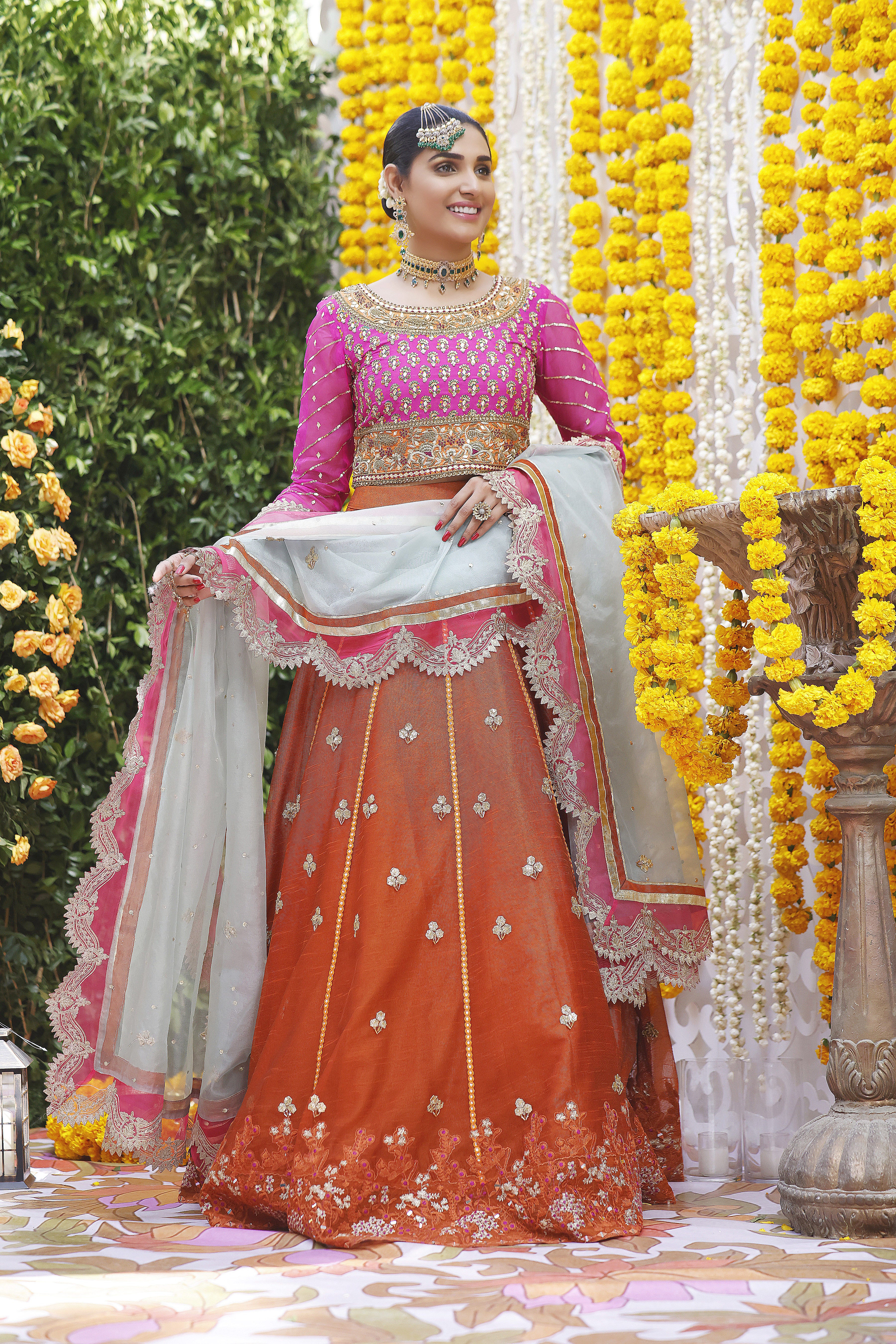 Magenta Lehnga Choli