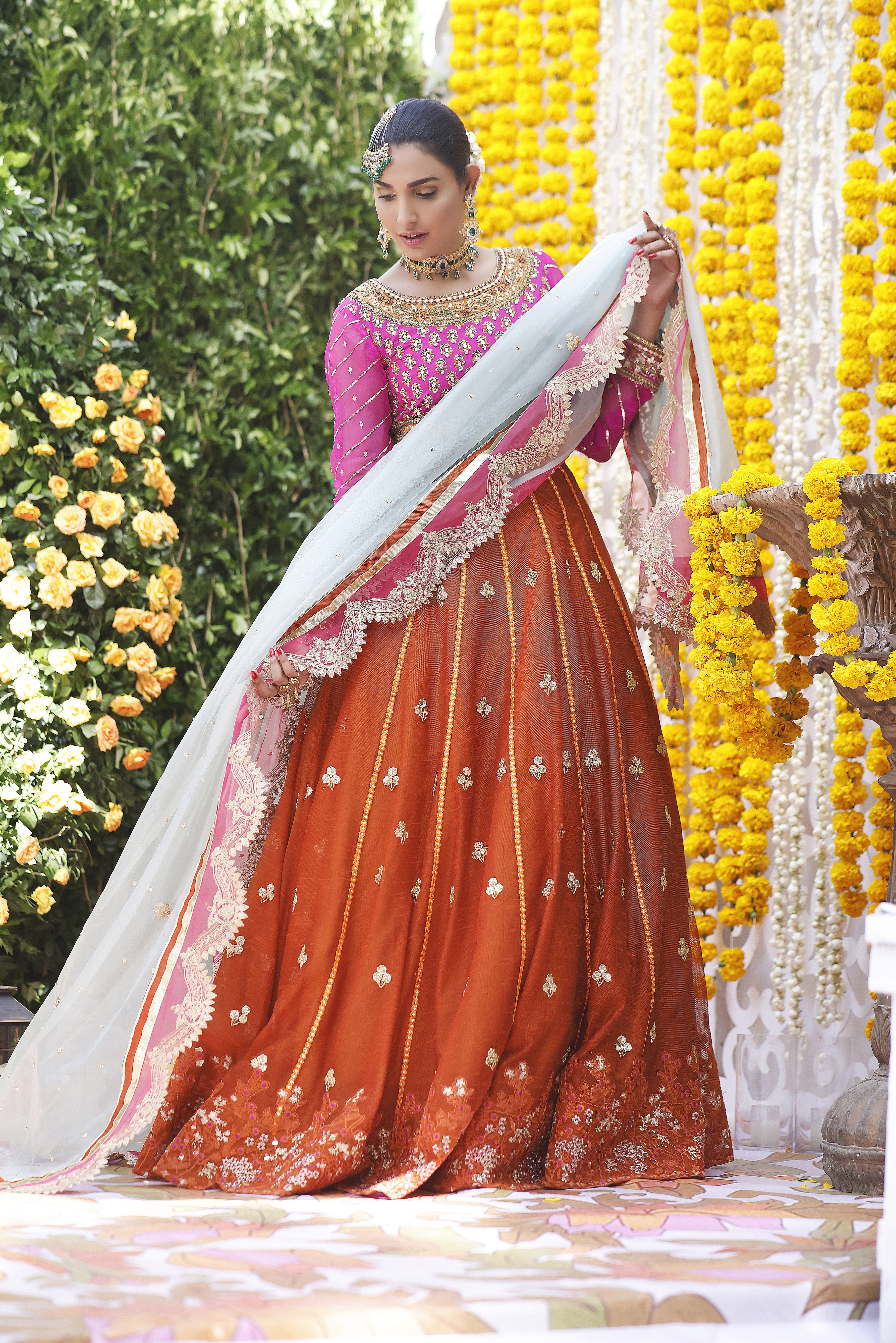 Magenta Lehnga Choli