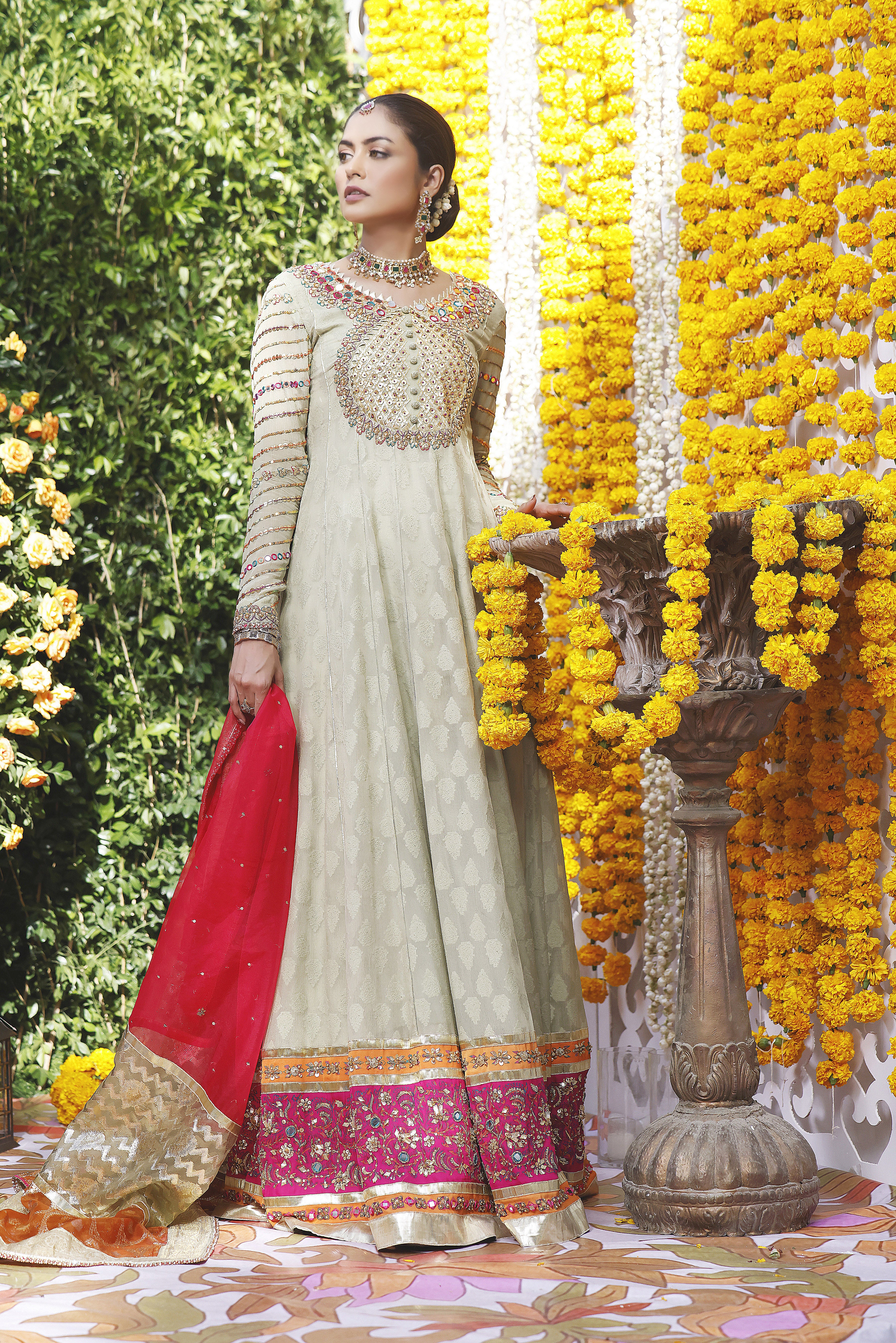 Mint Hyderabadi Gown