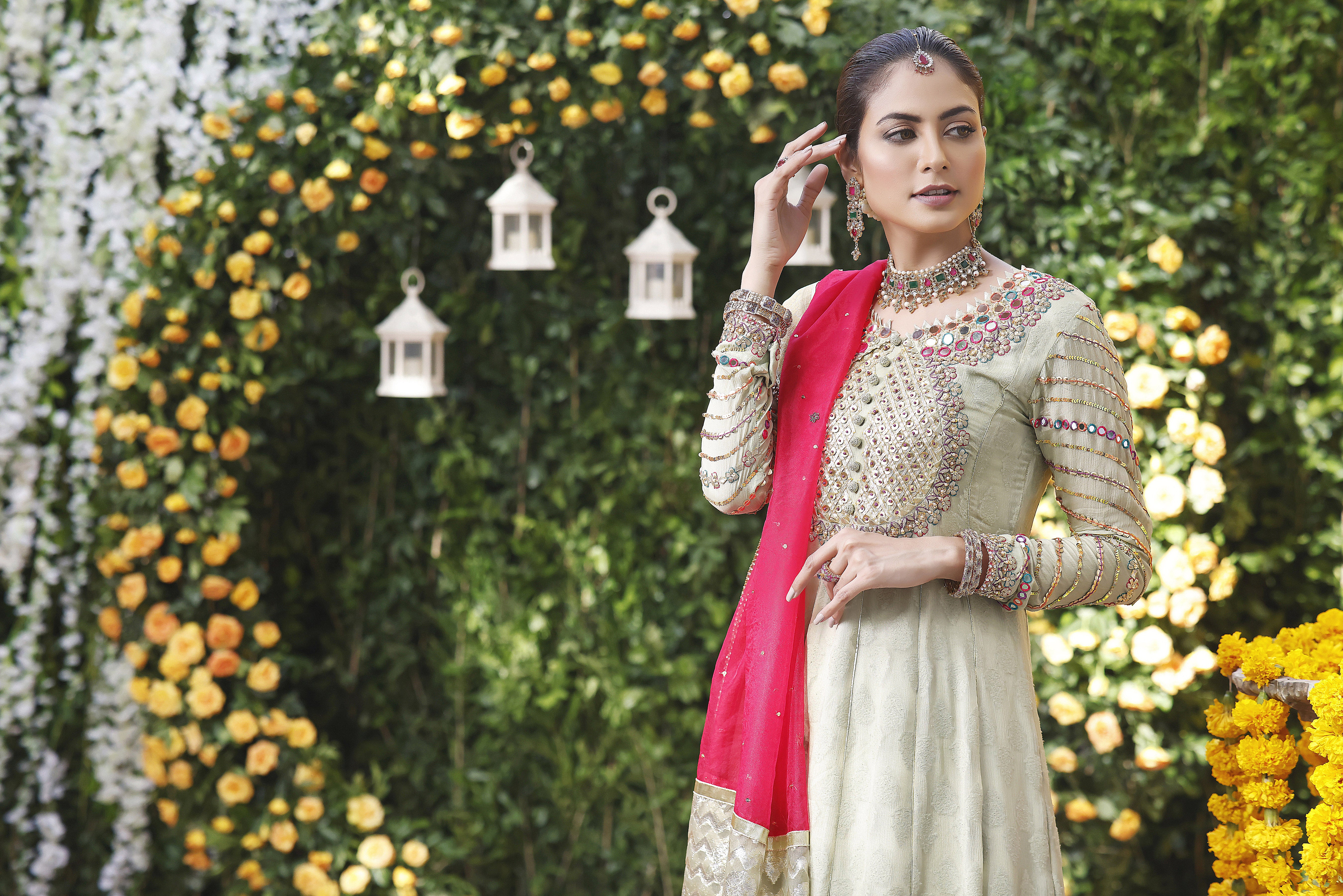 Mint Hyderabadi Gown