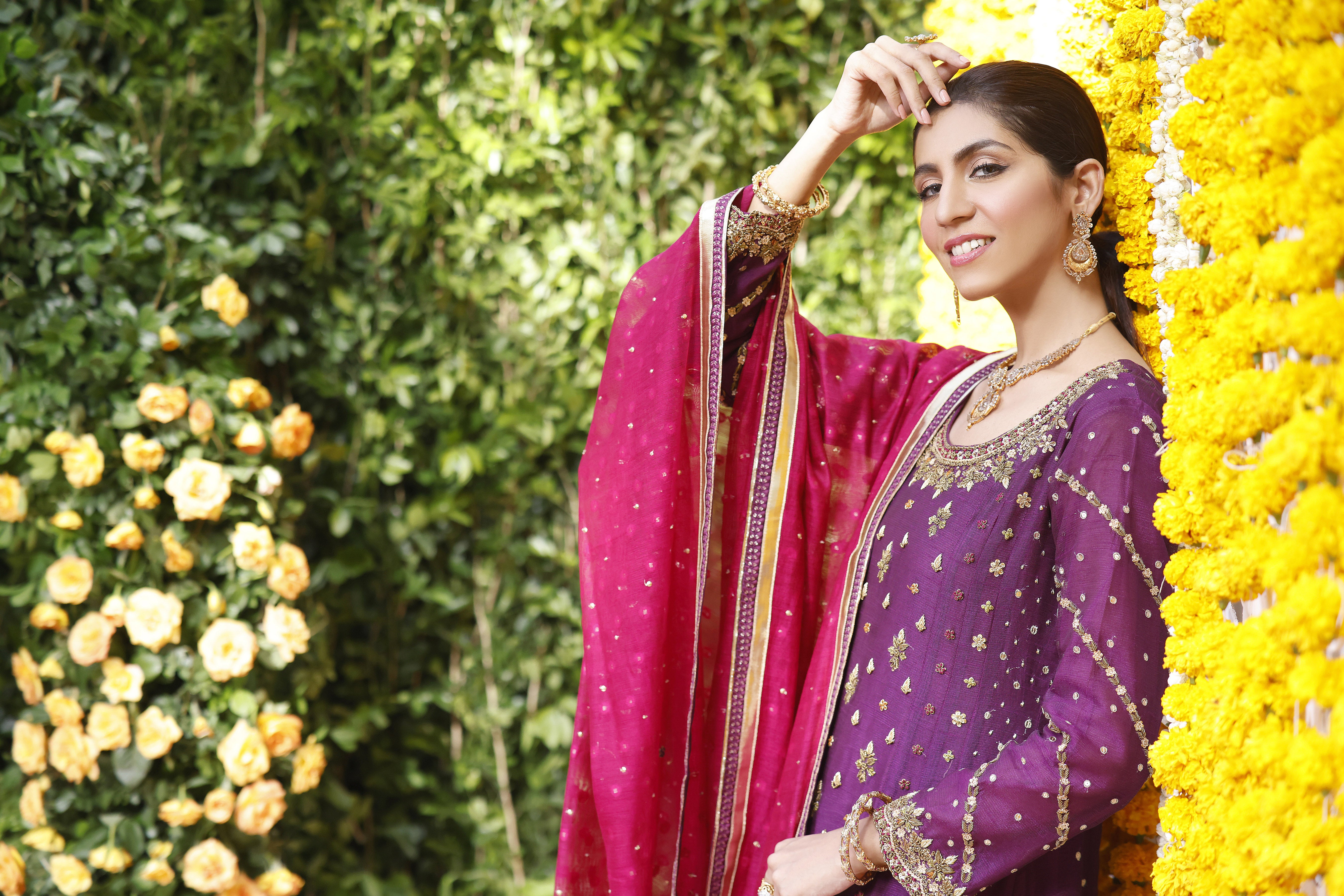 Purple Magenta A-Line Outfit