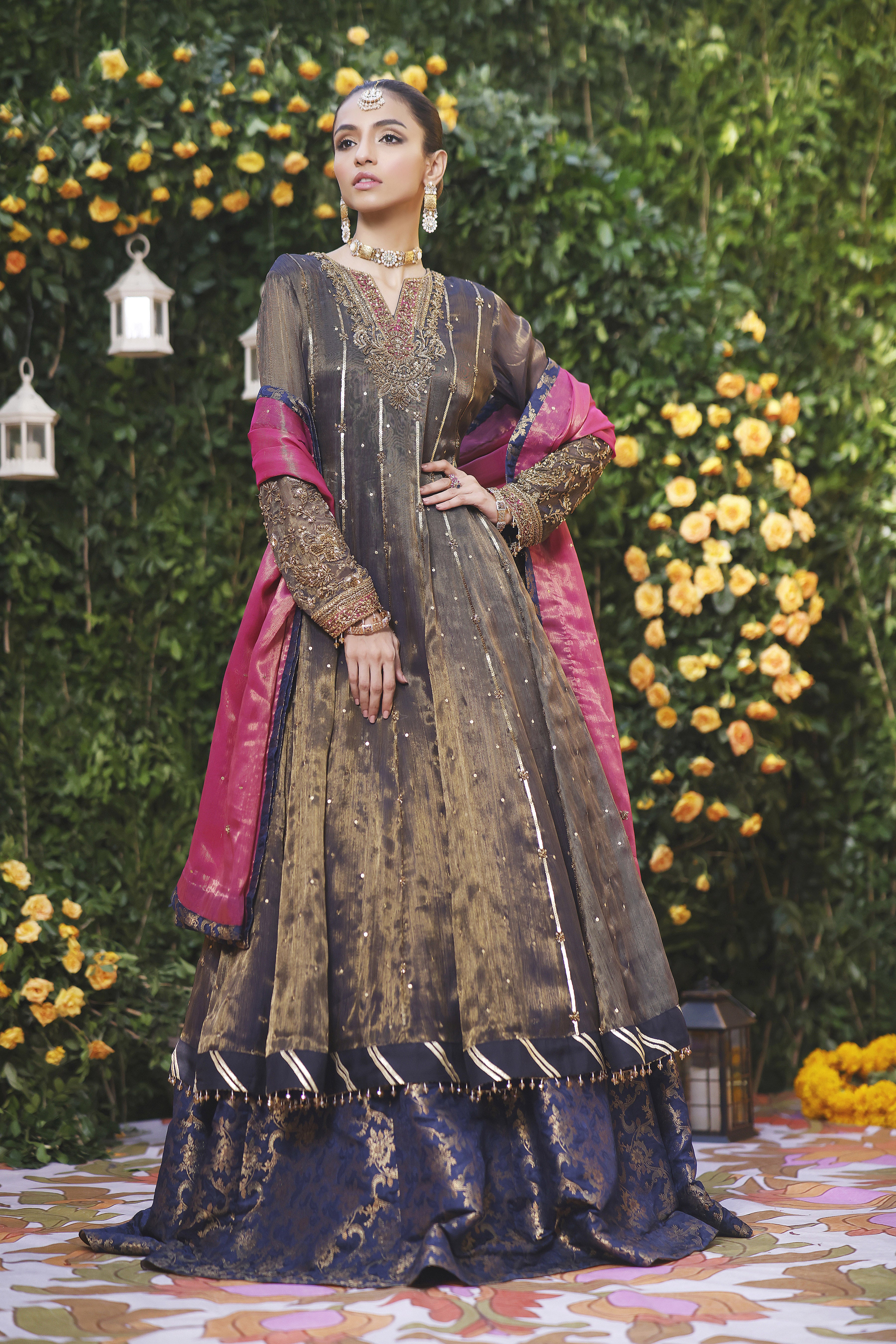 Navy Mehsuri Anarkali