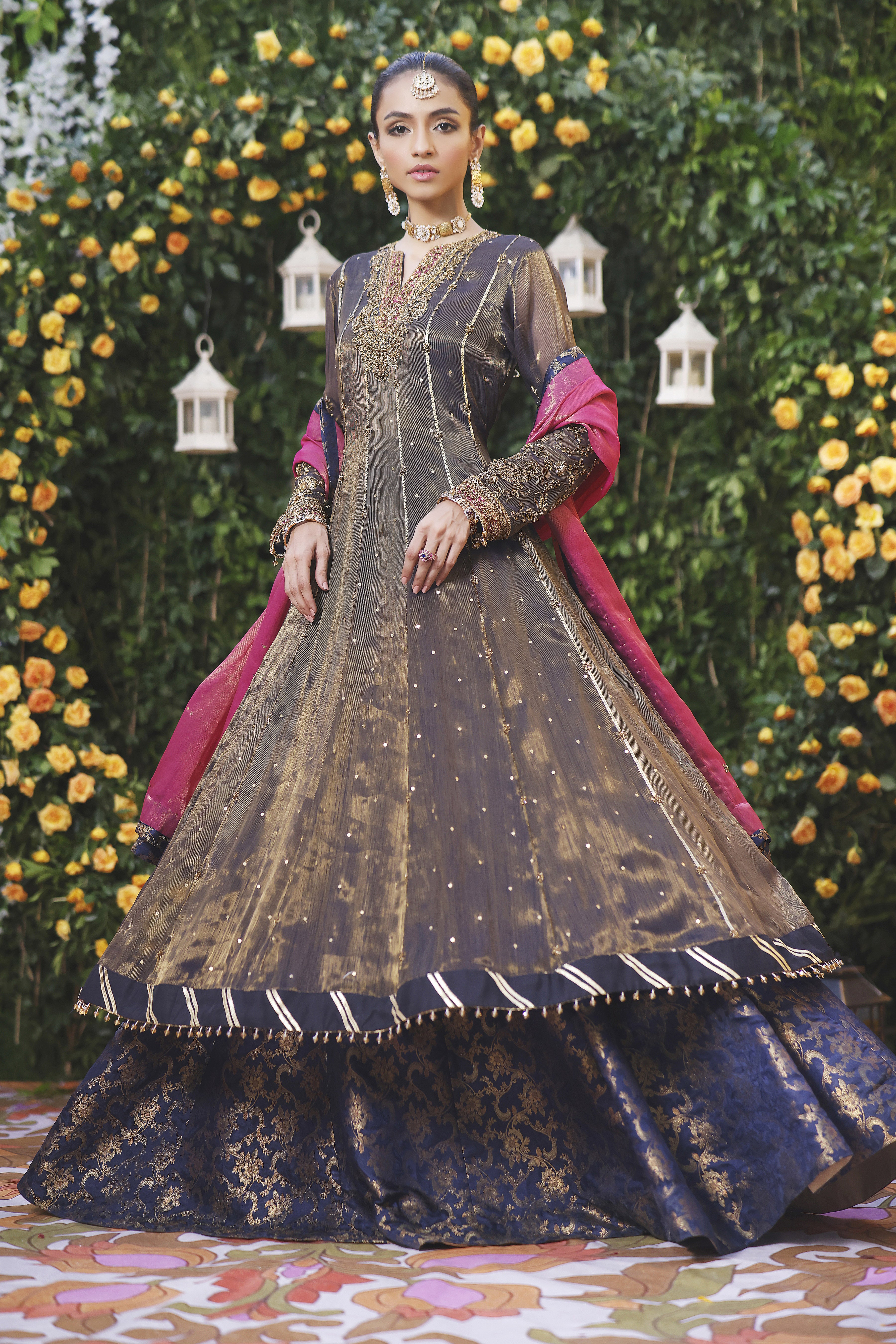 Navy Mehsuri Anarkali