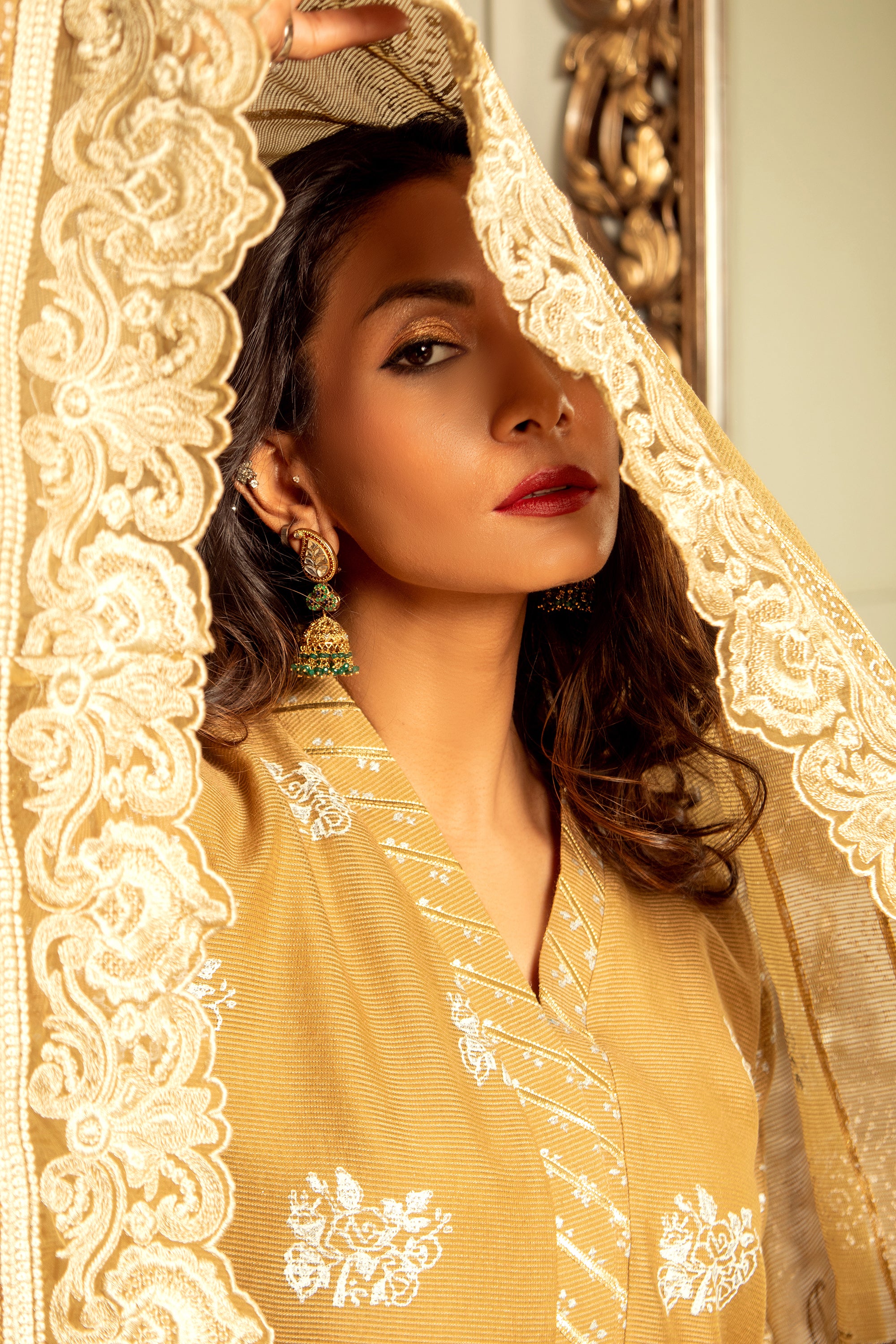 Autumn Leaf Blocked Straight Shirt