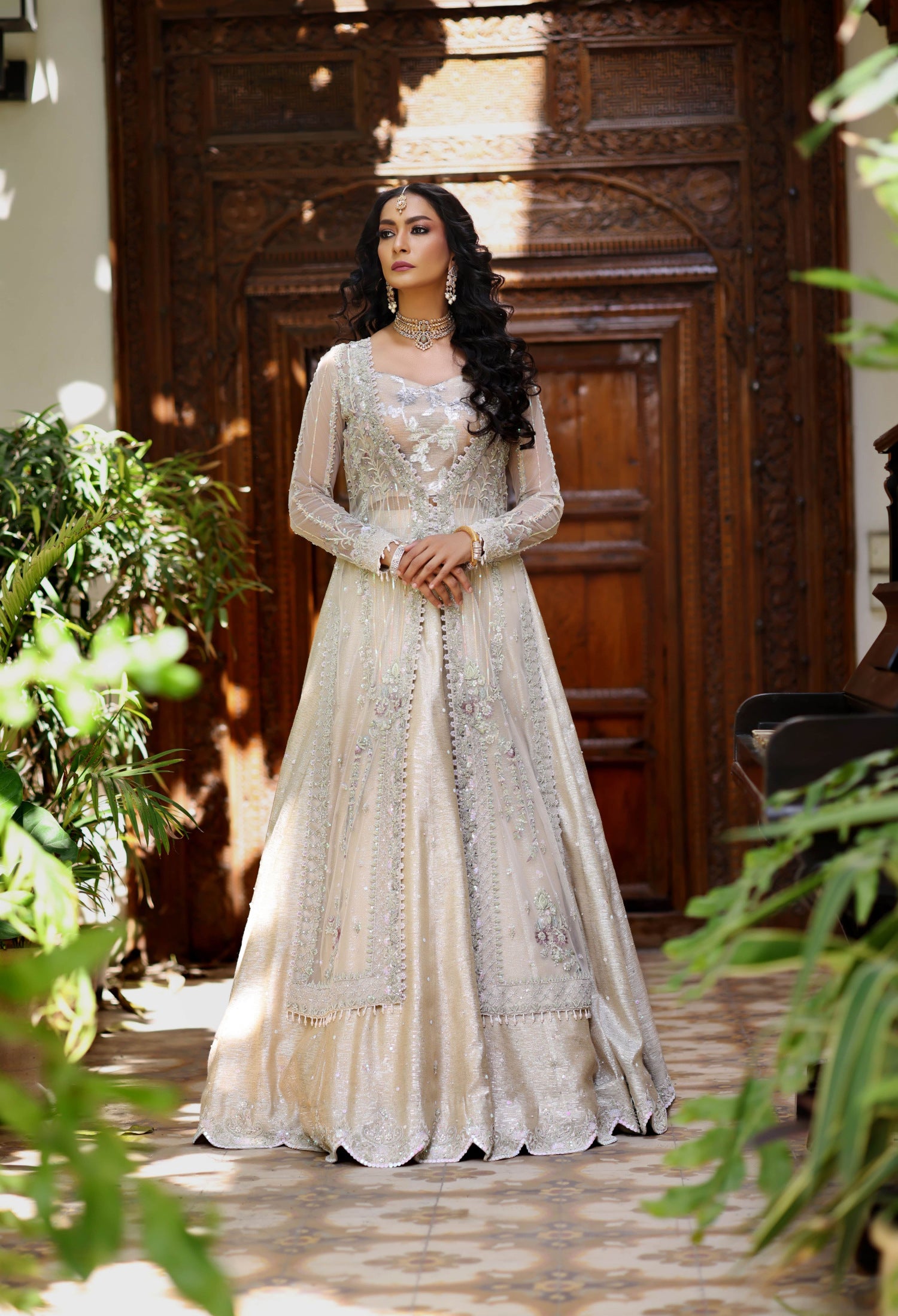 Ivory Net Nur Gown