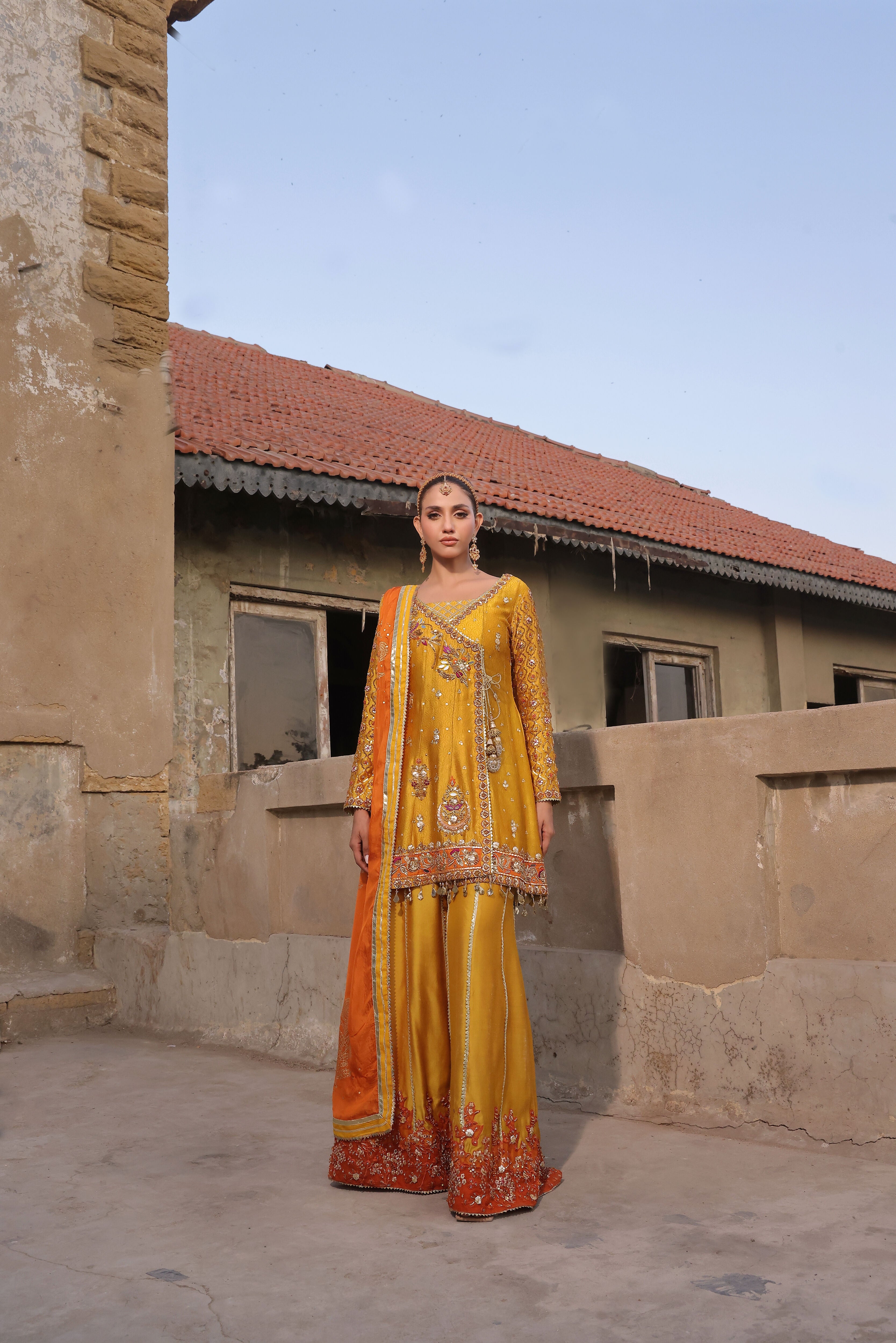 Mayun jora - Sheesha Peplum set