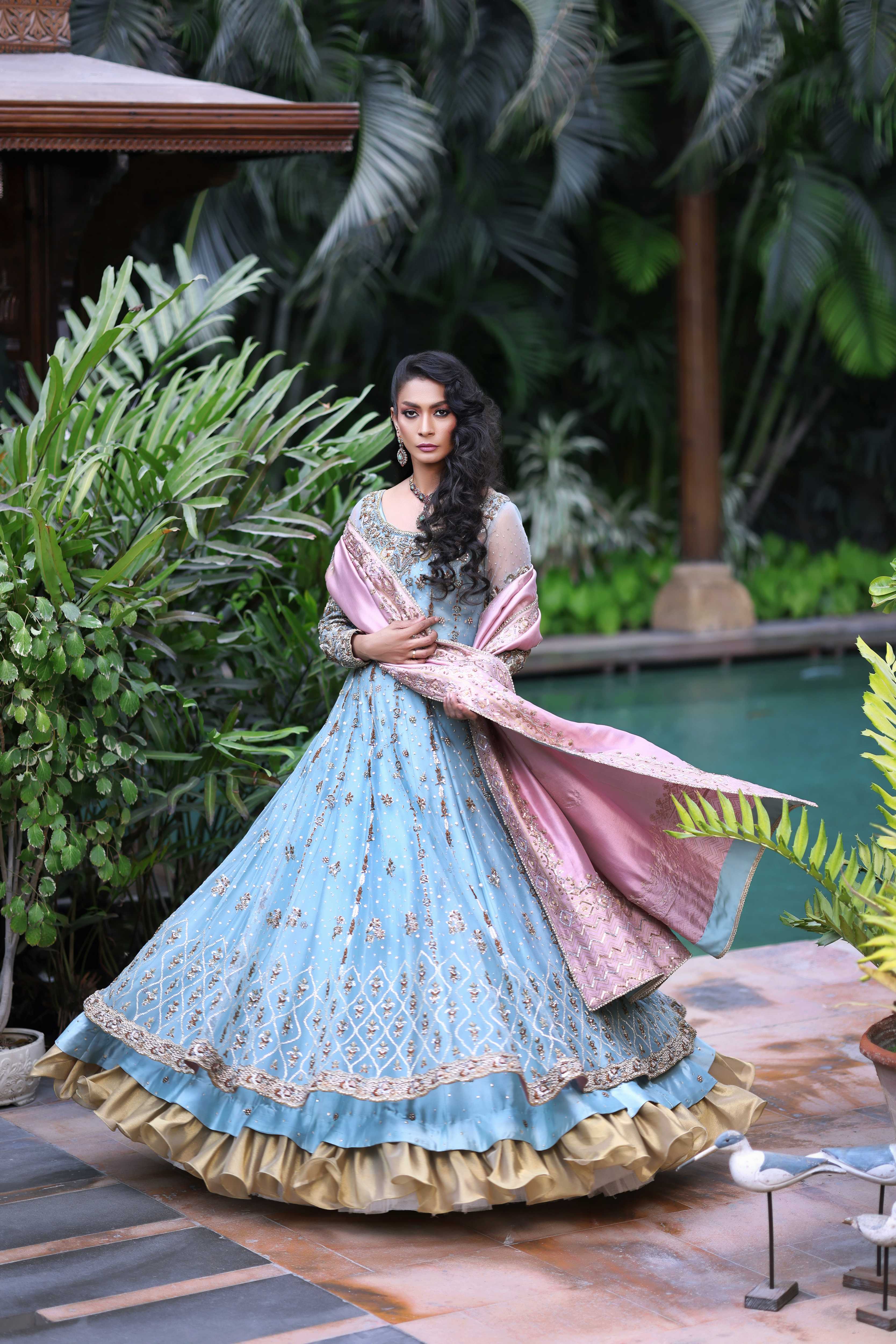 Ferozi French Net Nur Anarkali