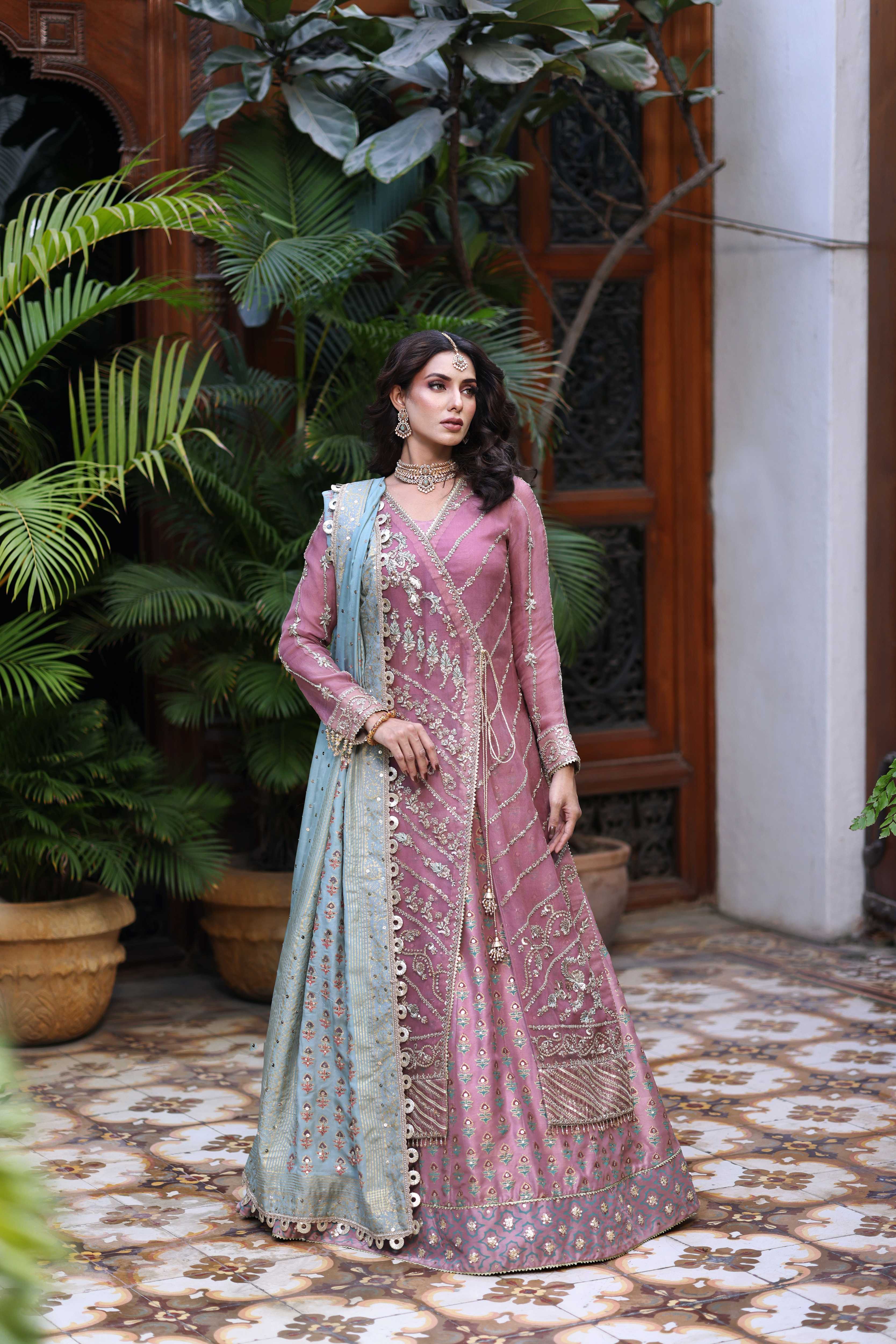 Pale Pink Angarkha Nur Jacket