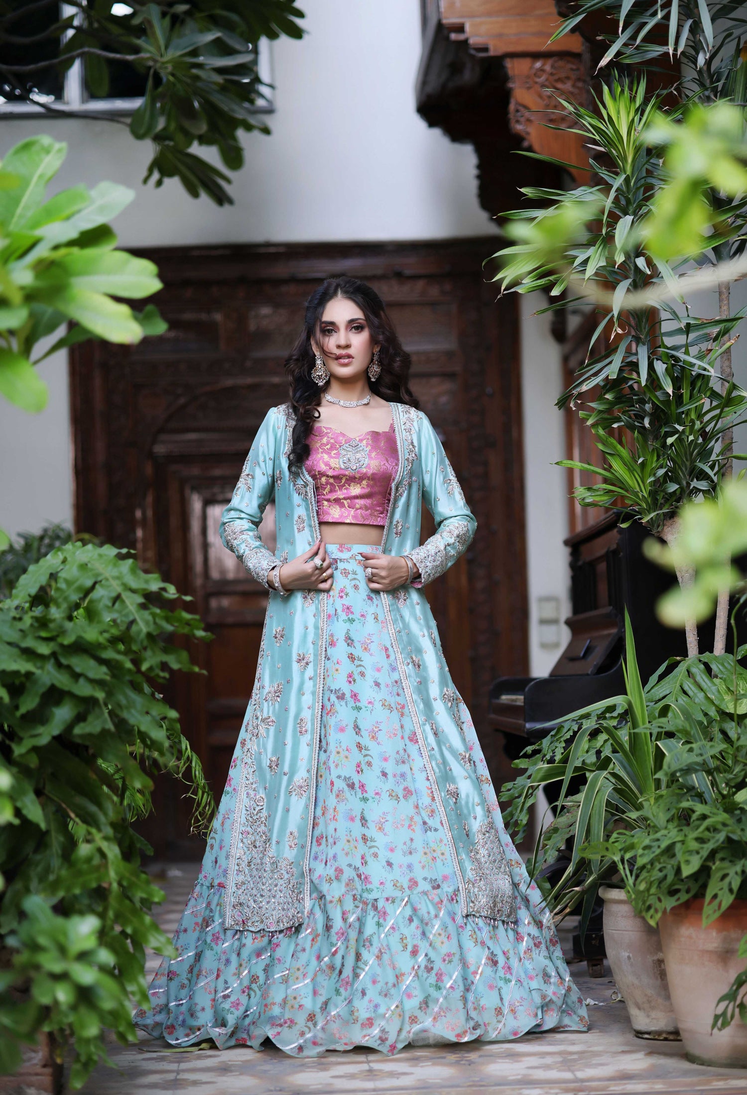 Sea Ferozi Sheesha Jacket Nur Set