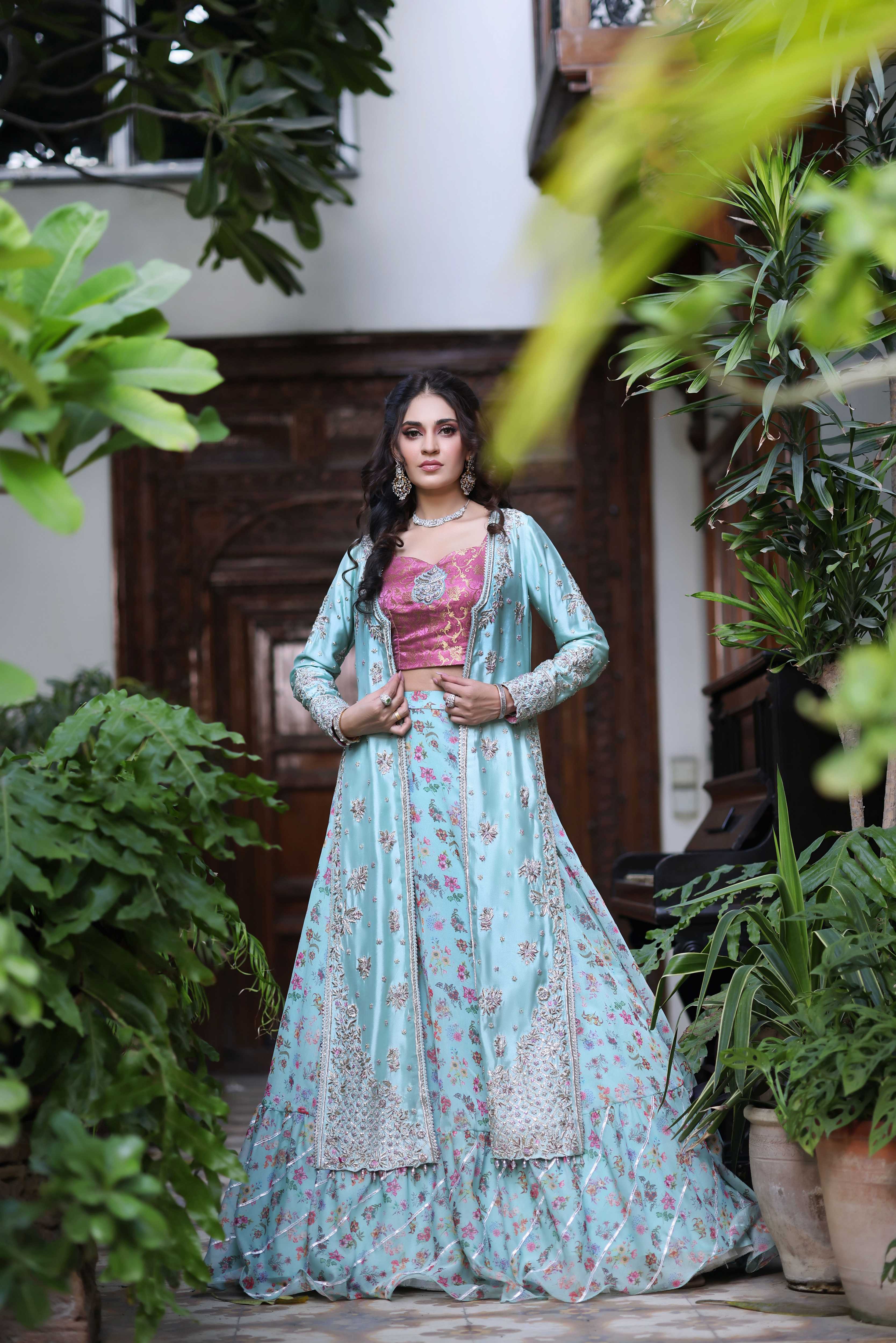 Sea Ferozi Sheesha Jacket Nur Set