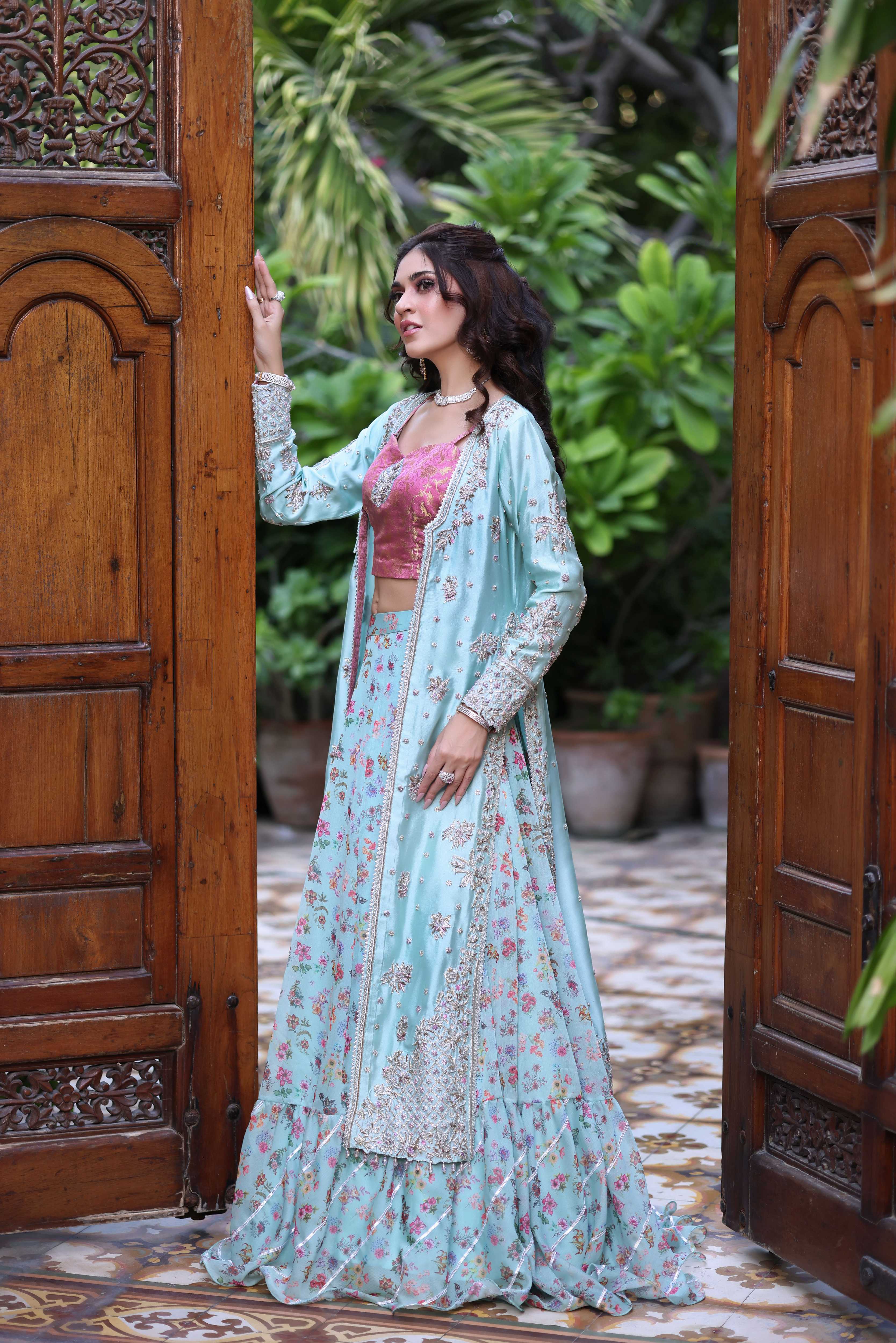 Sea Ferozi Sheesha Jacket Nur Set