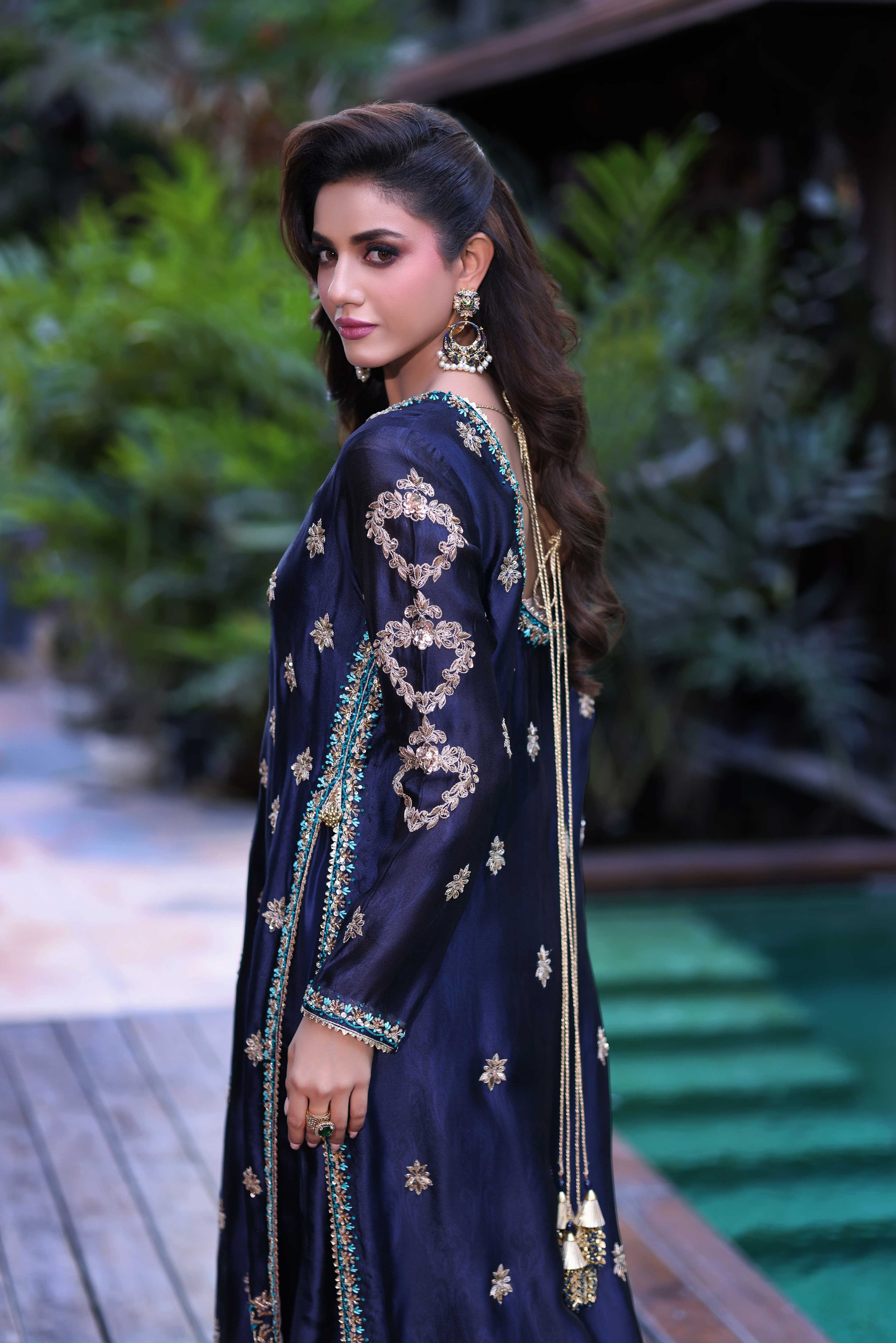 Midnight Navy with Teal Nur Set