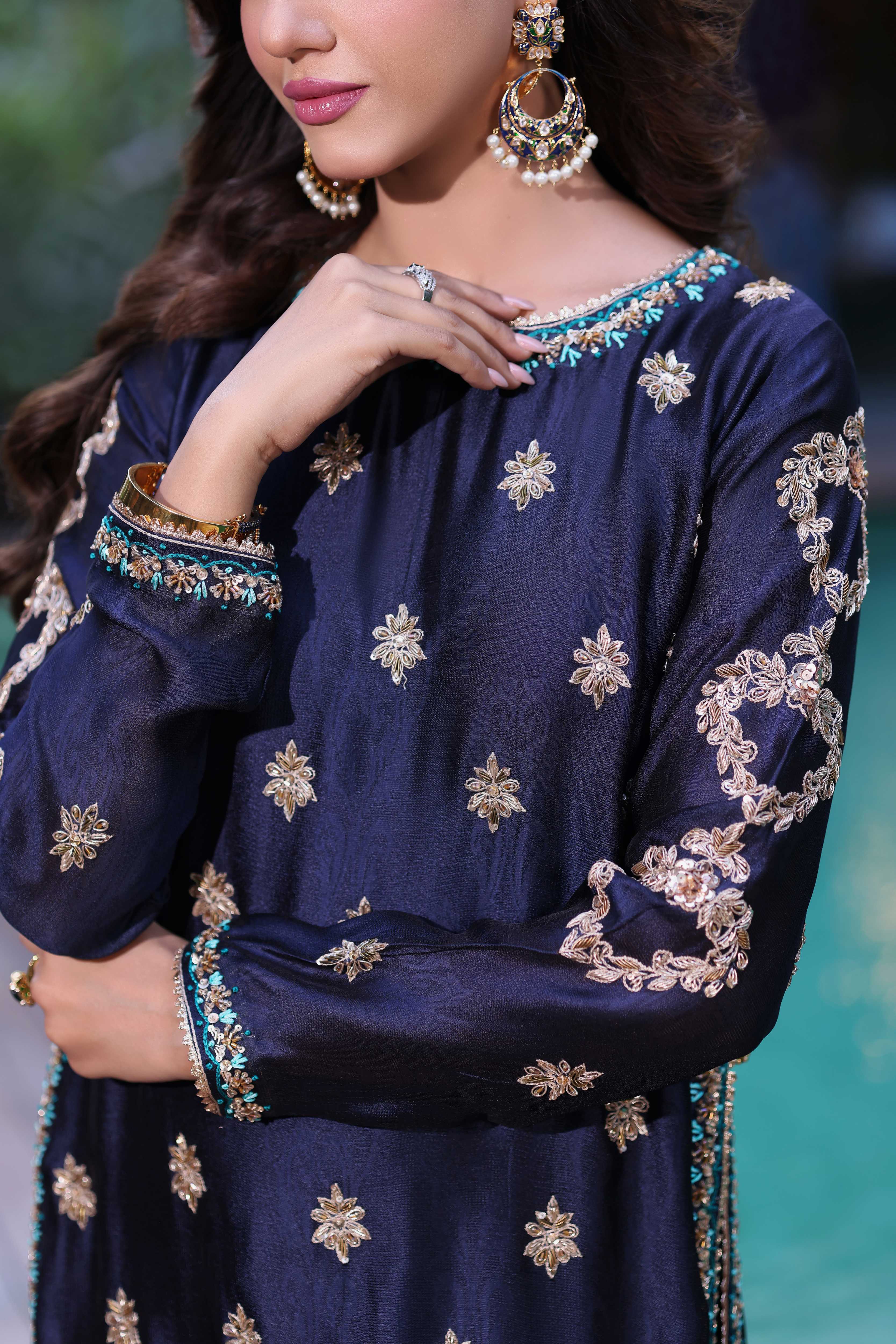 Midnight Navy with Teal Nur Set