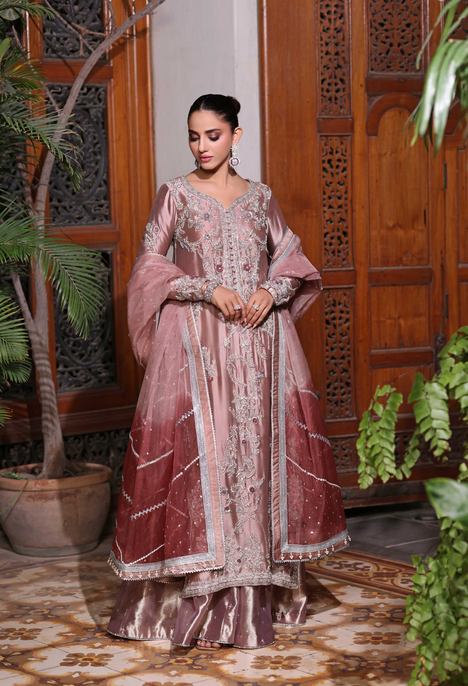 Nude Mocha Luxe Kaftan Set