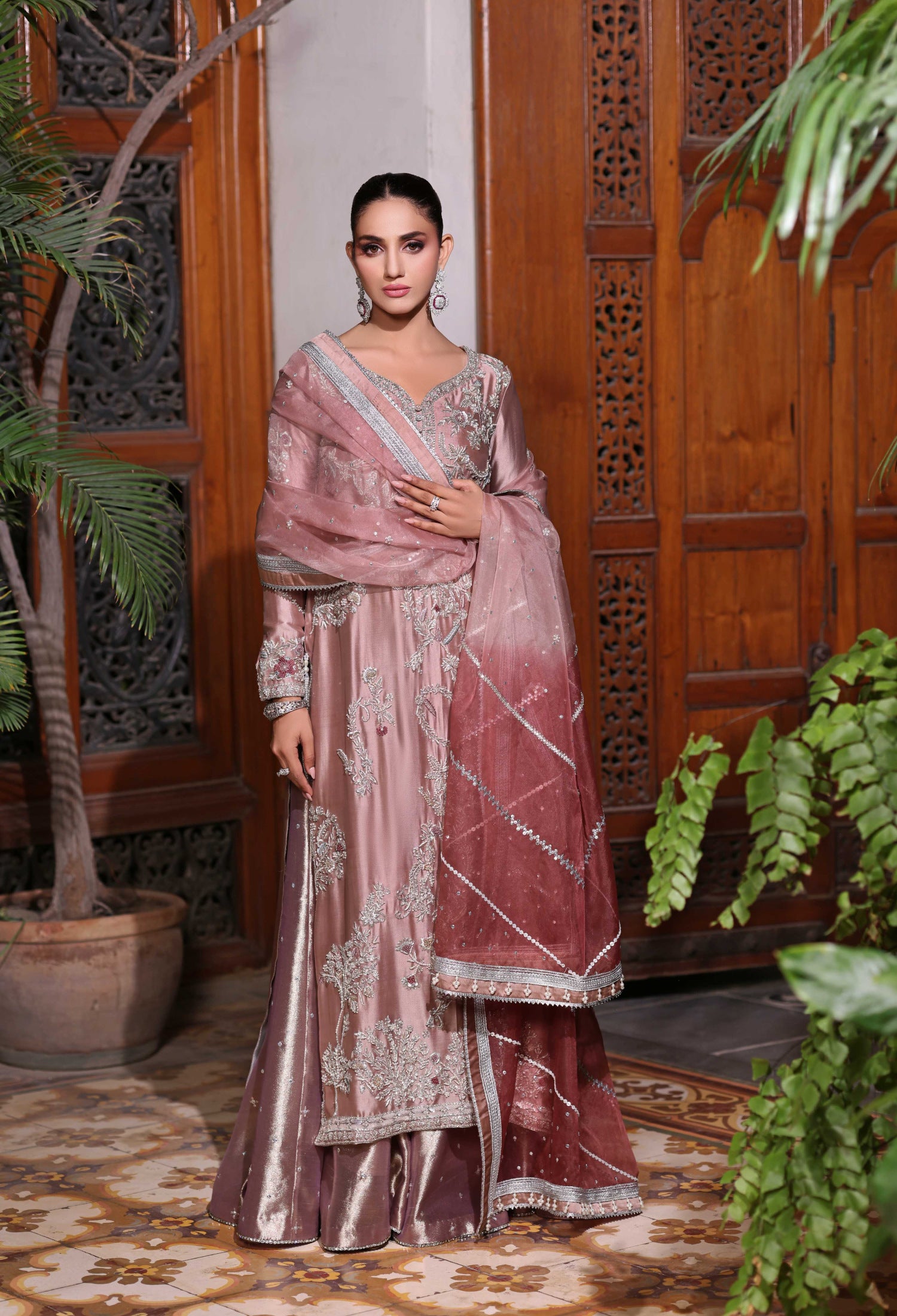 Nude Mocha Luxe Kaftan Set