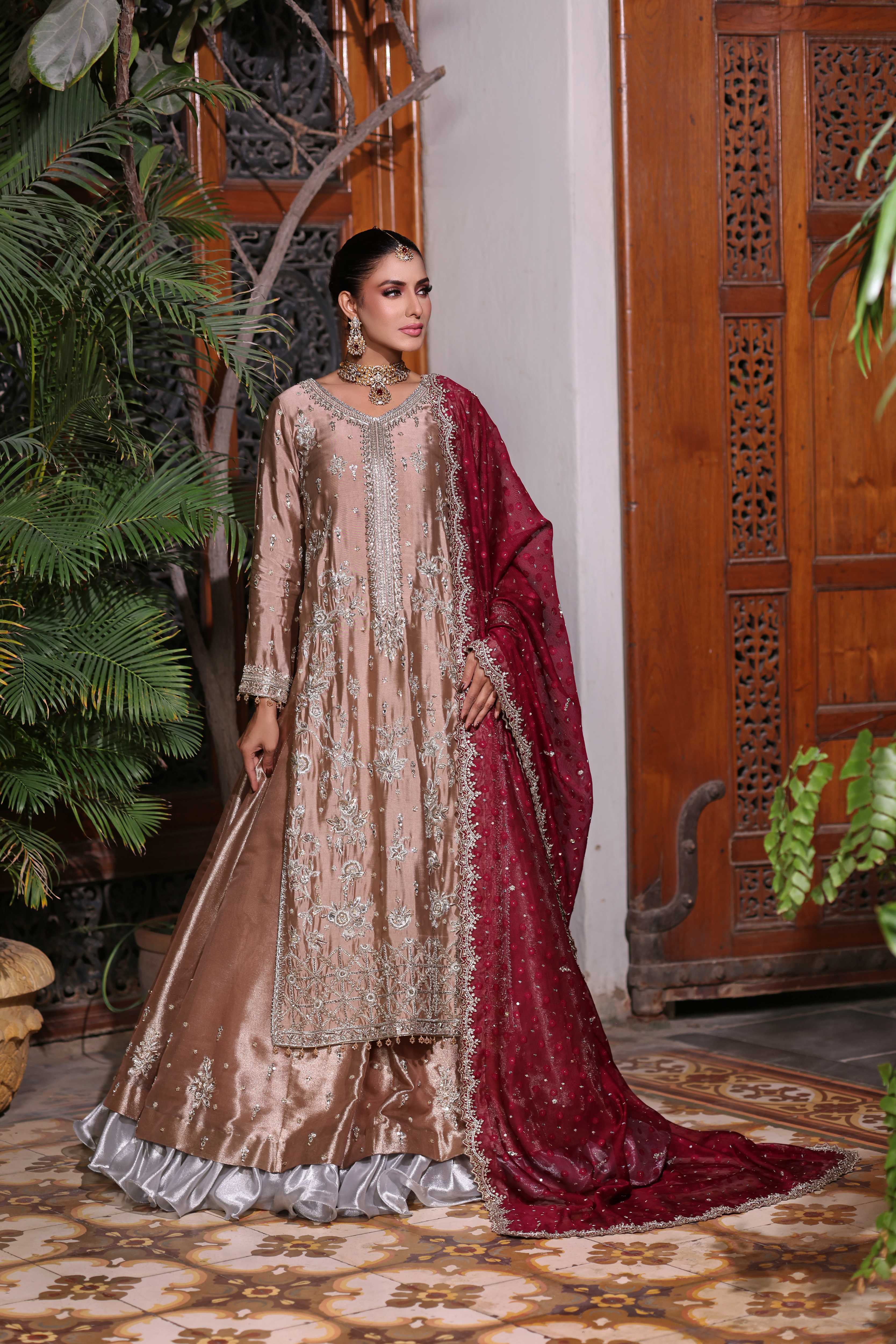 Coffee Maroon Gold Luxe Nur LS