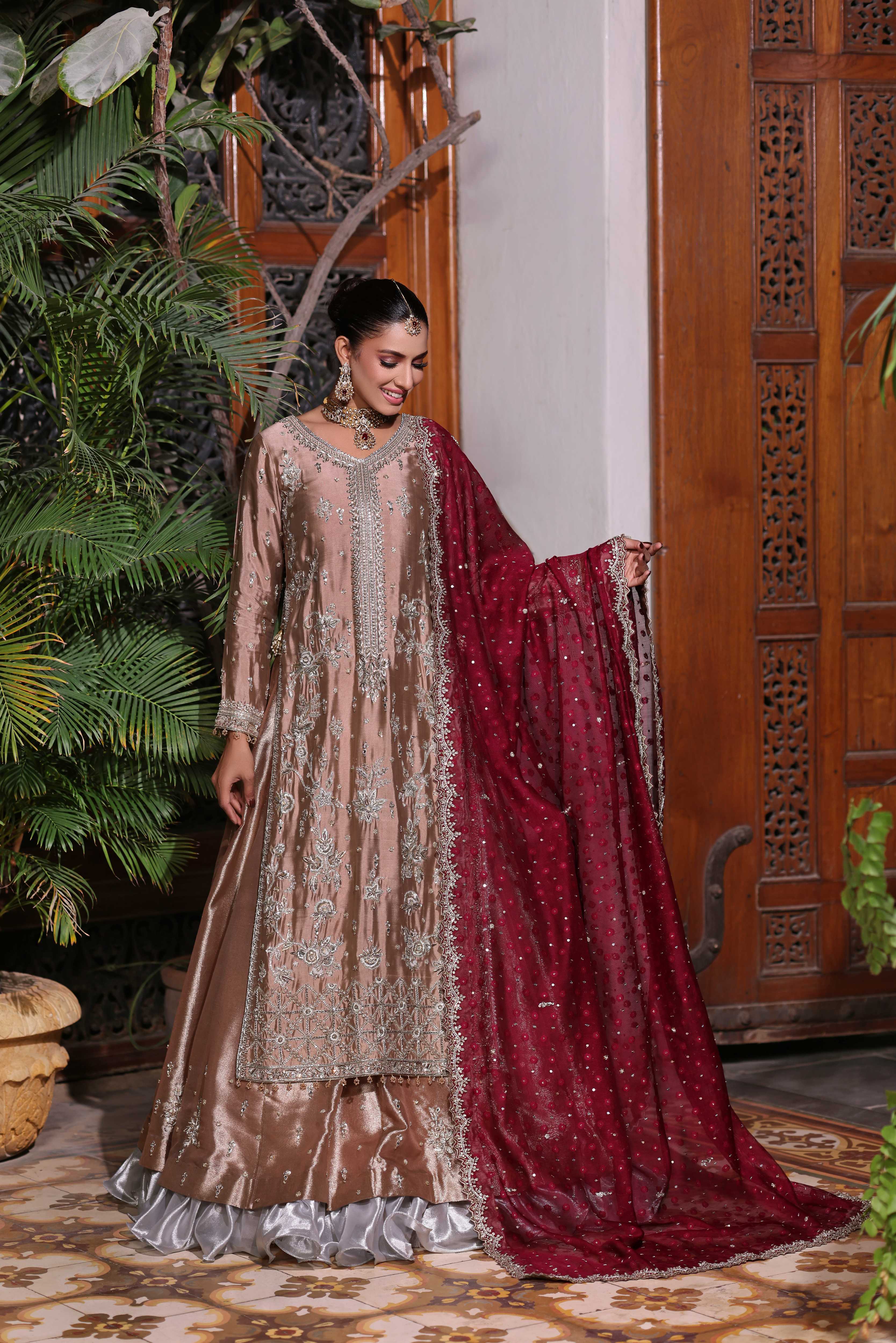 Coffee Maroon Gold Luxe Nur LS