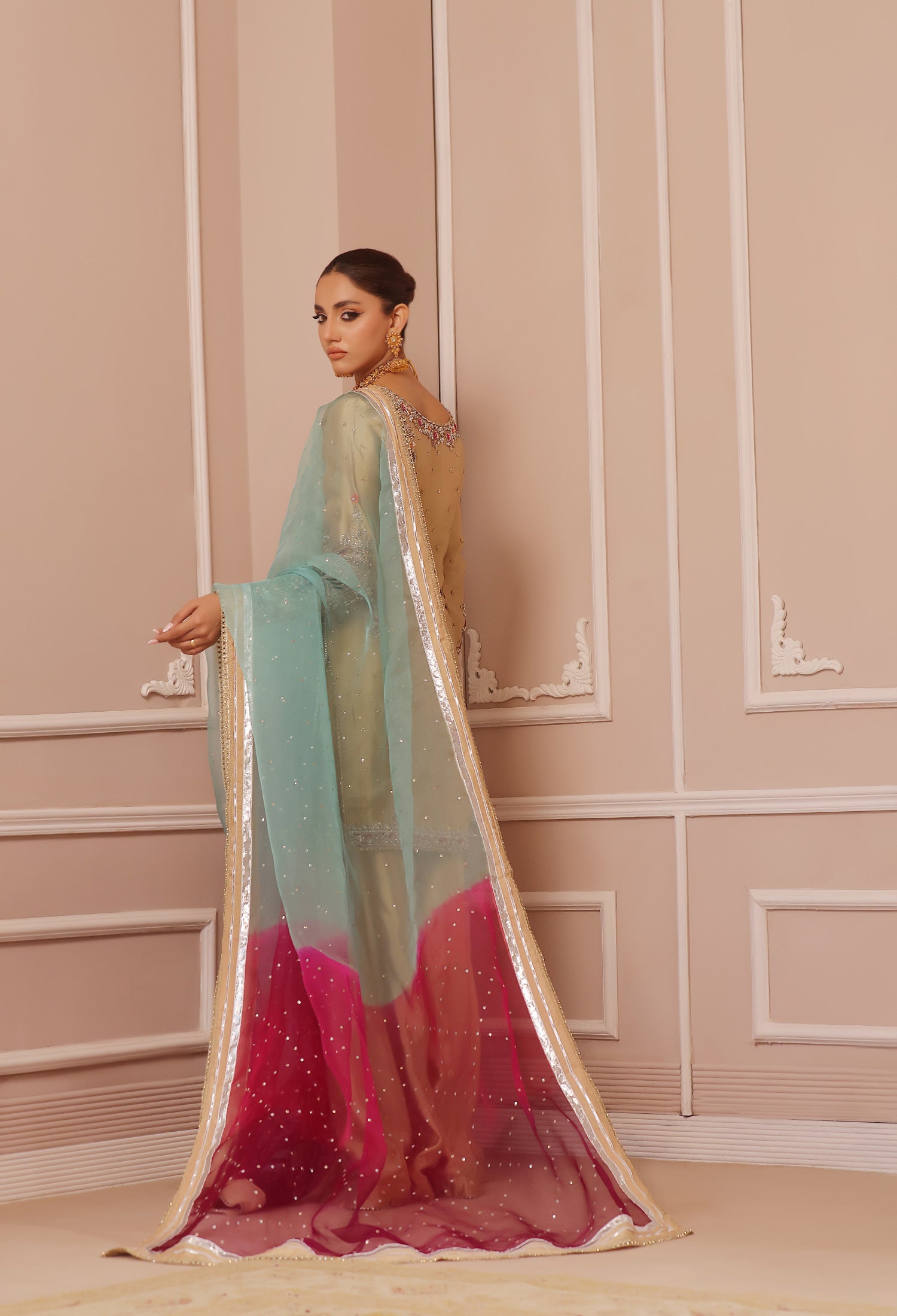 Gold Sheesha Bano2 plazzo set