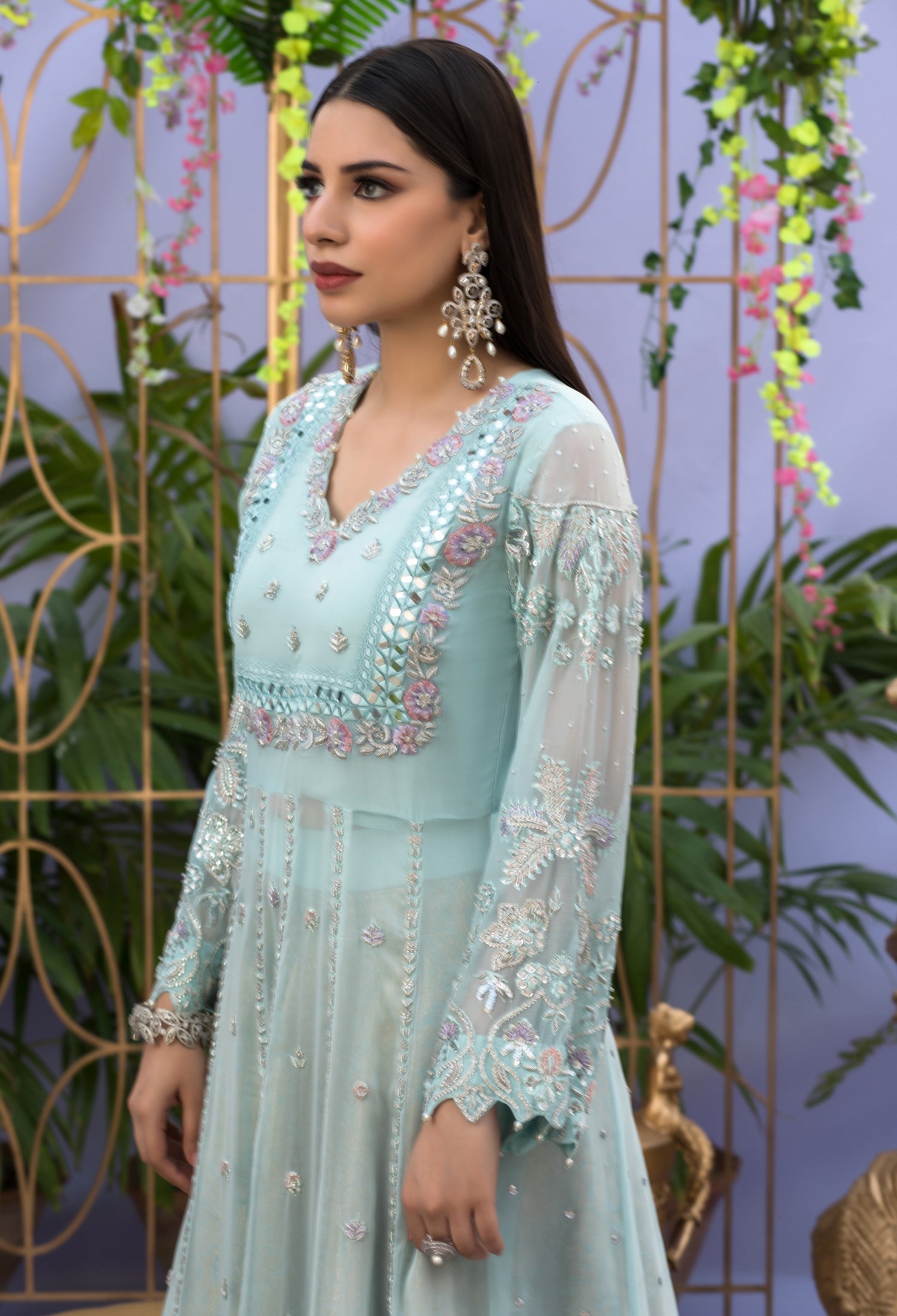 Ice Blue Shirt and Lenga