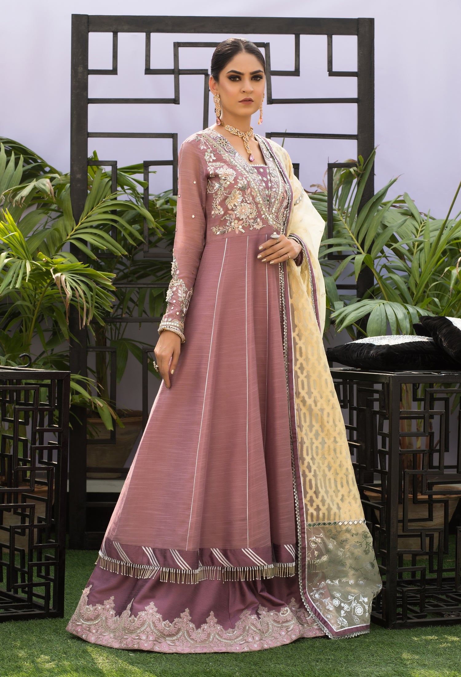 Lilac Anarkali
