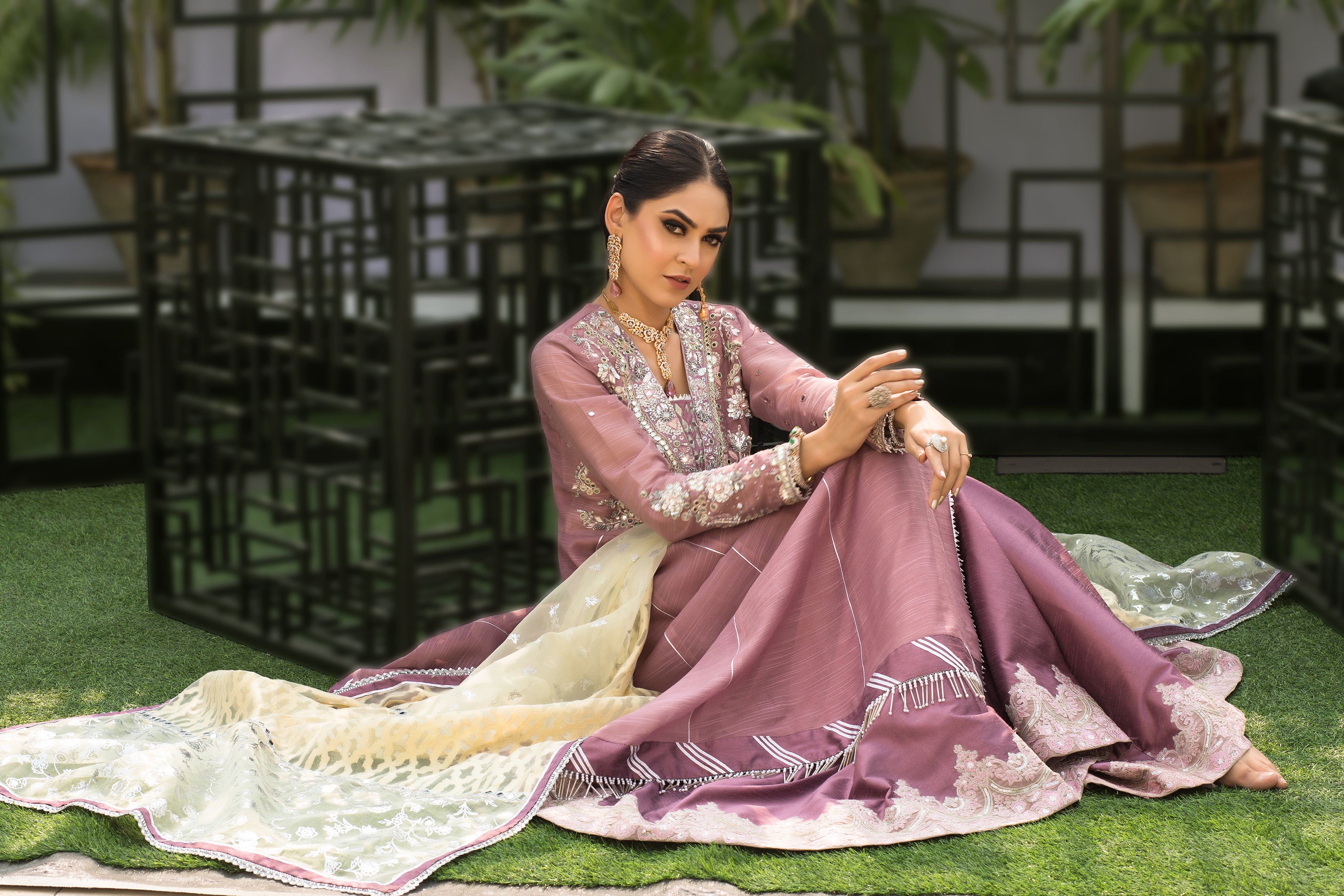 Lilac Anarkali