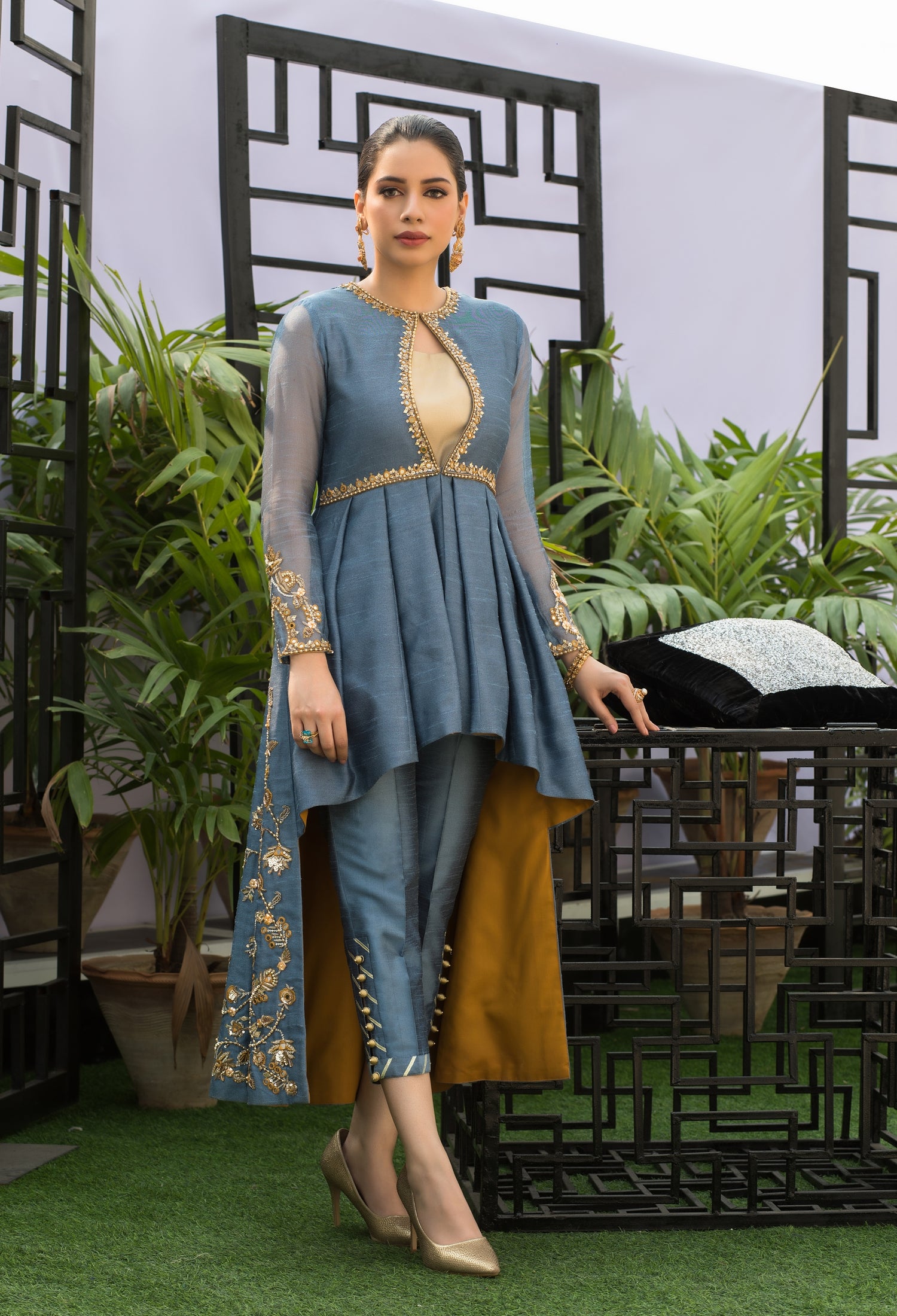 Grey Asymmetric Jacket