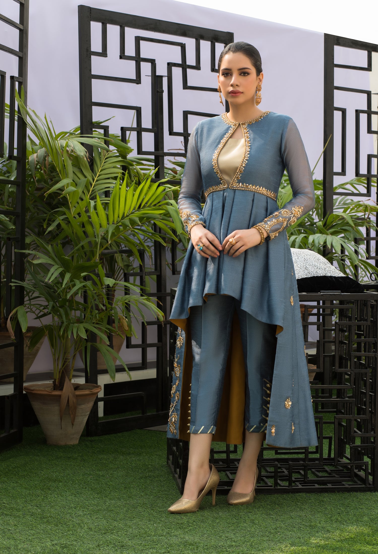 Grey Asymmetric Jacket