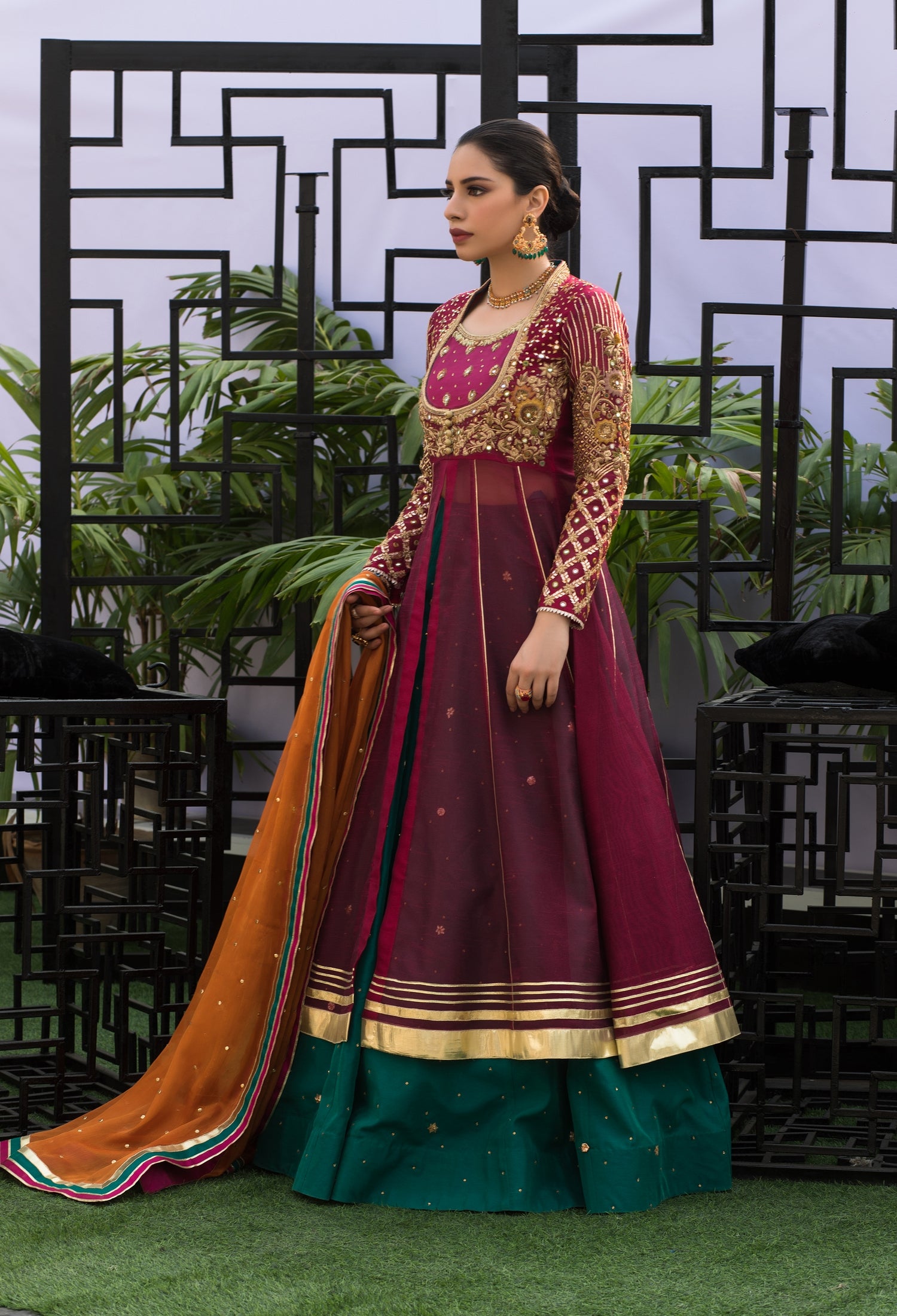 Magenta Anarkali