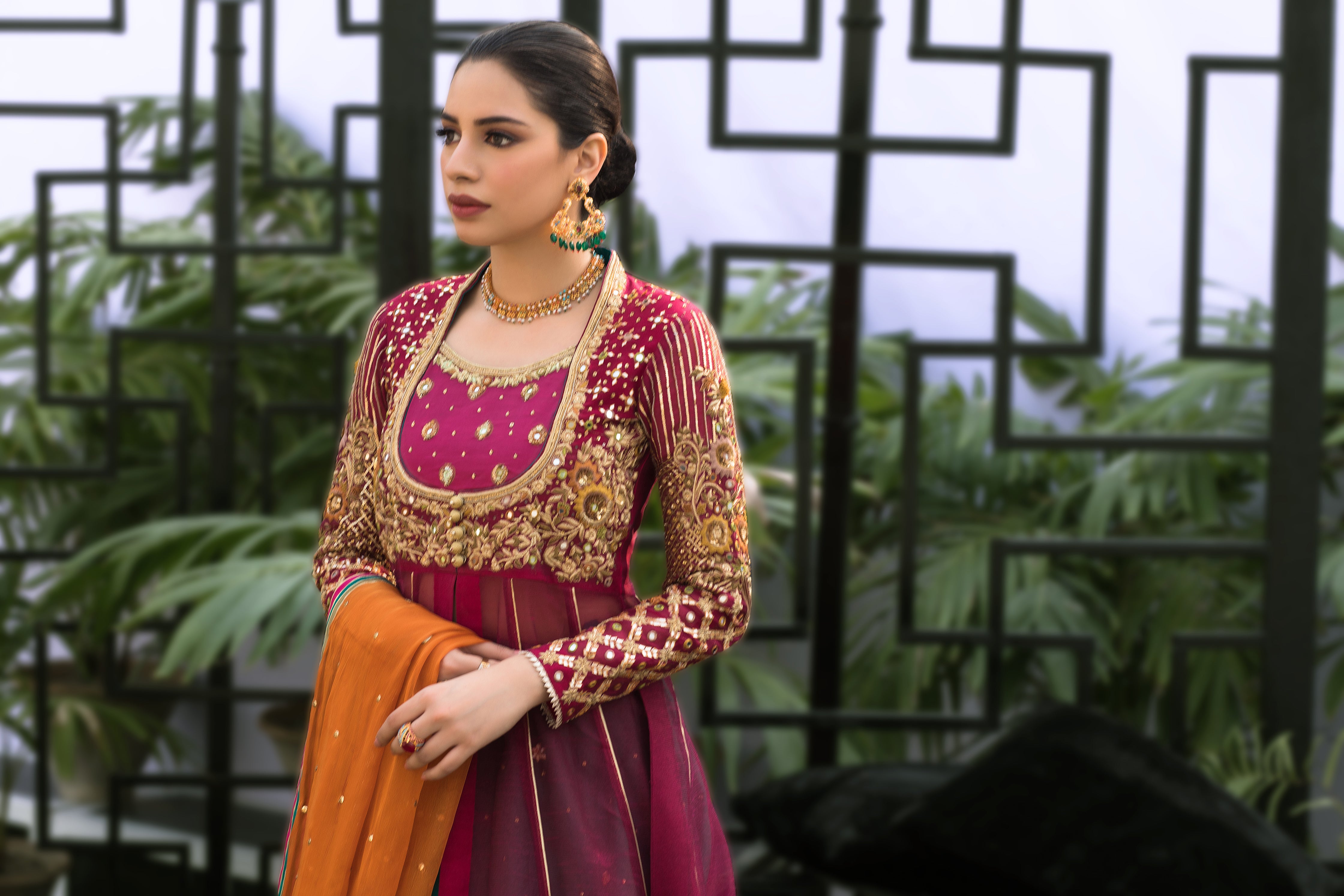 Magenta Anarkali