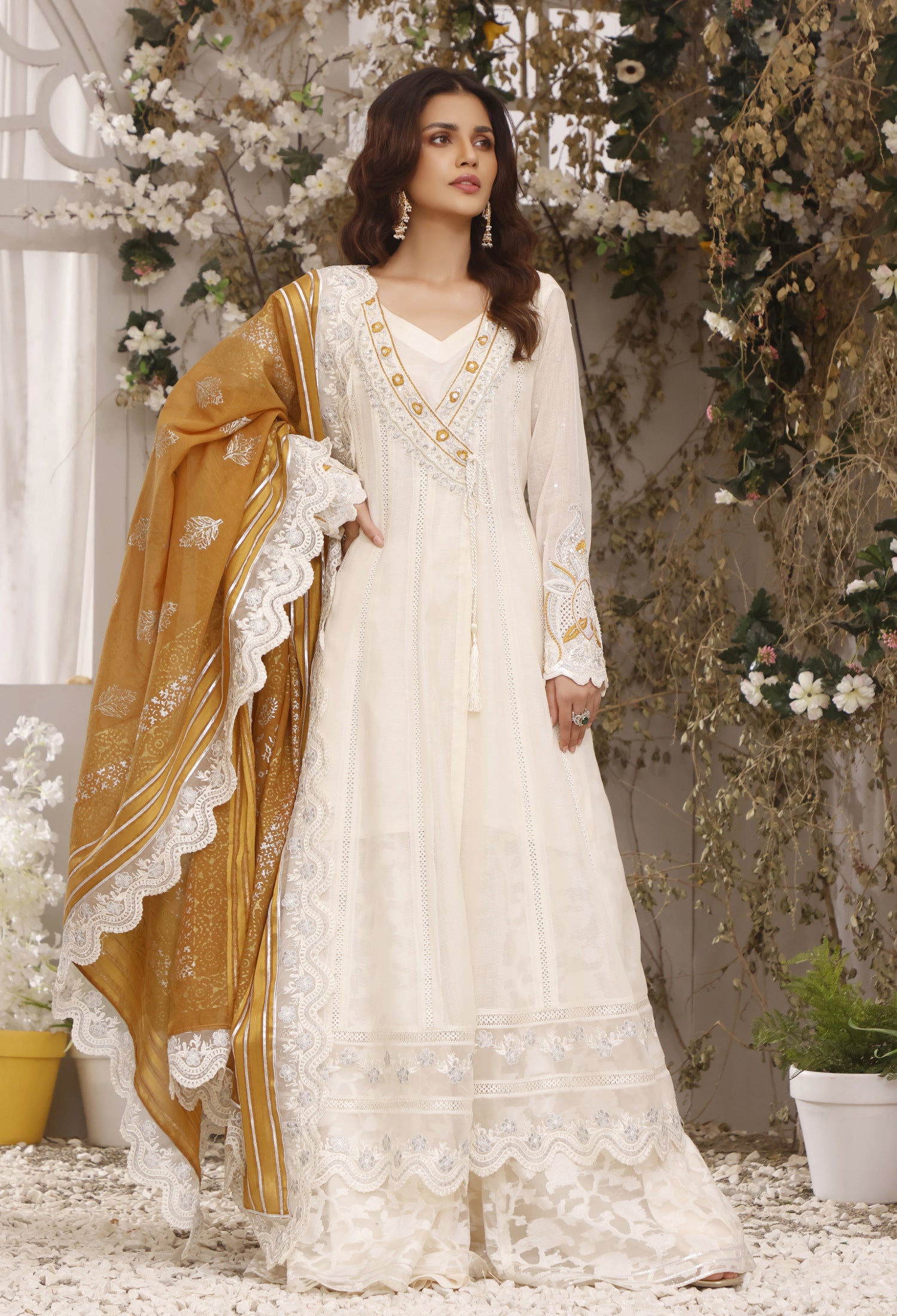 Mustard and Ivory Angarkha