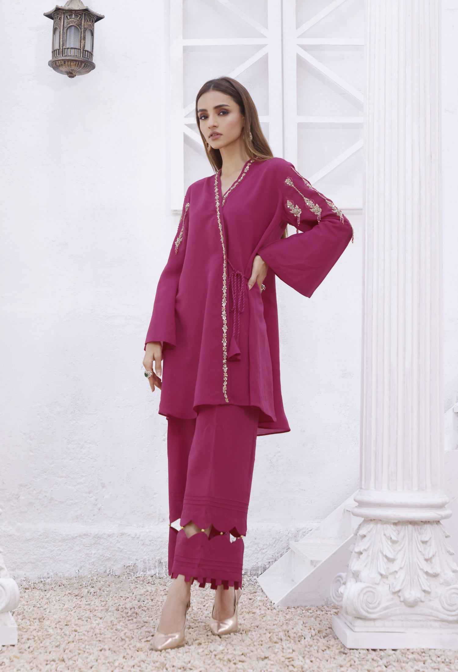 Fuchsia Cross Overlap Outfit