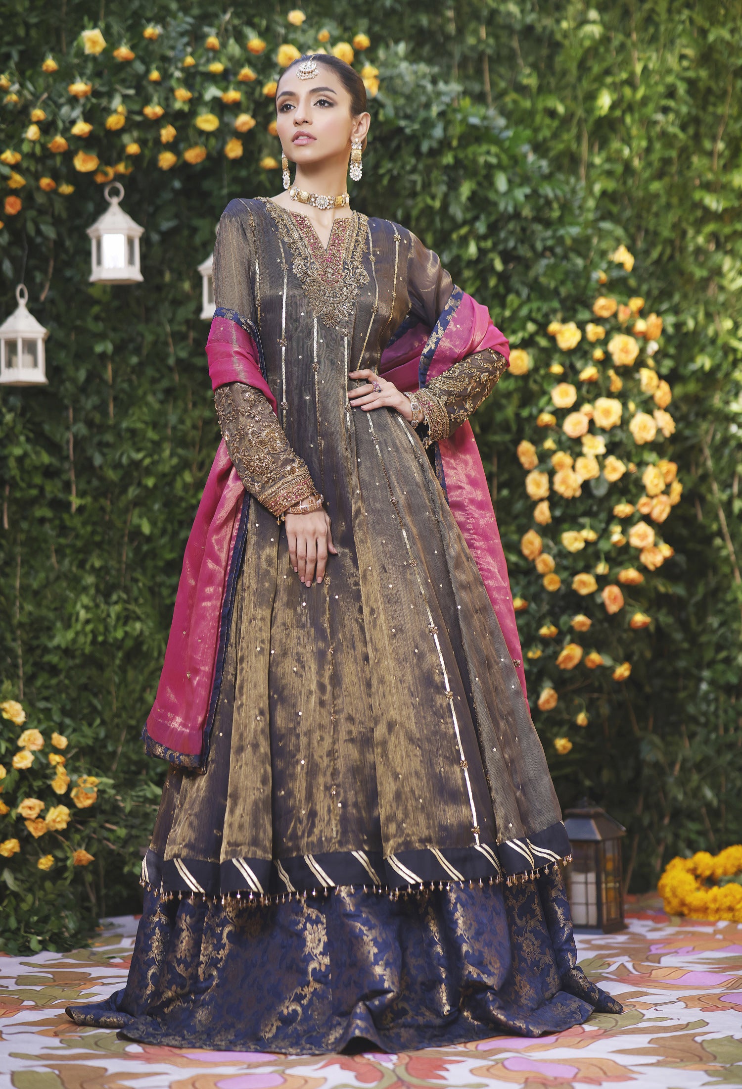 Navy Mehsuri Anarkali