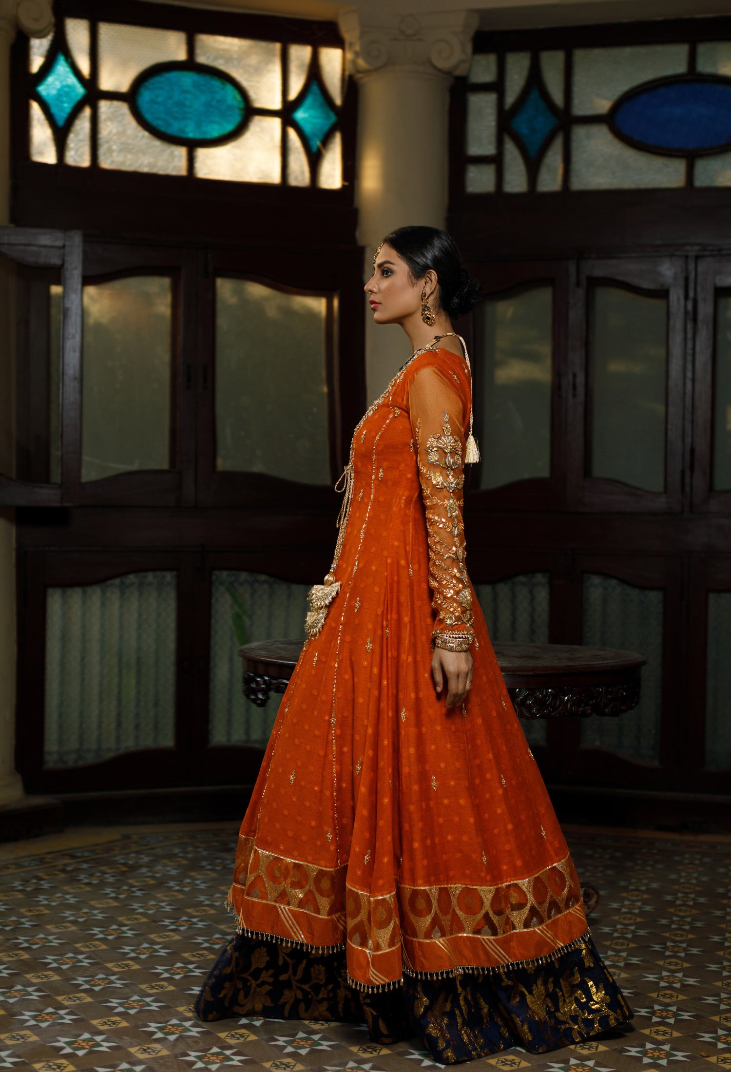 Sapphire Burnt Angarkha