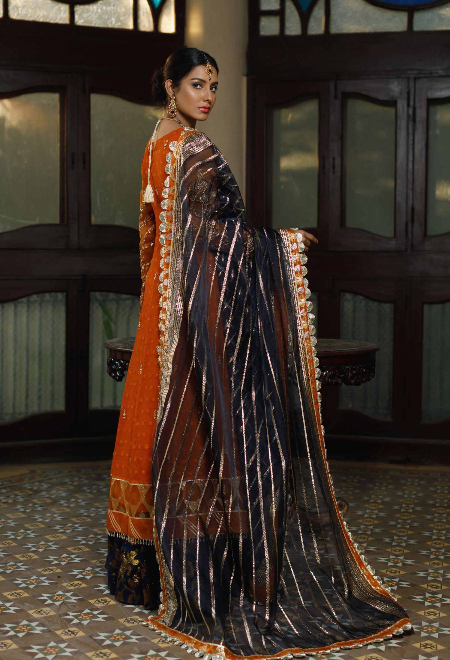 Sapphire Burnt Angarkha