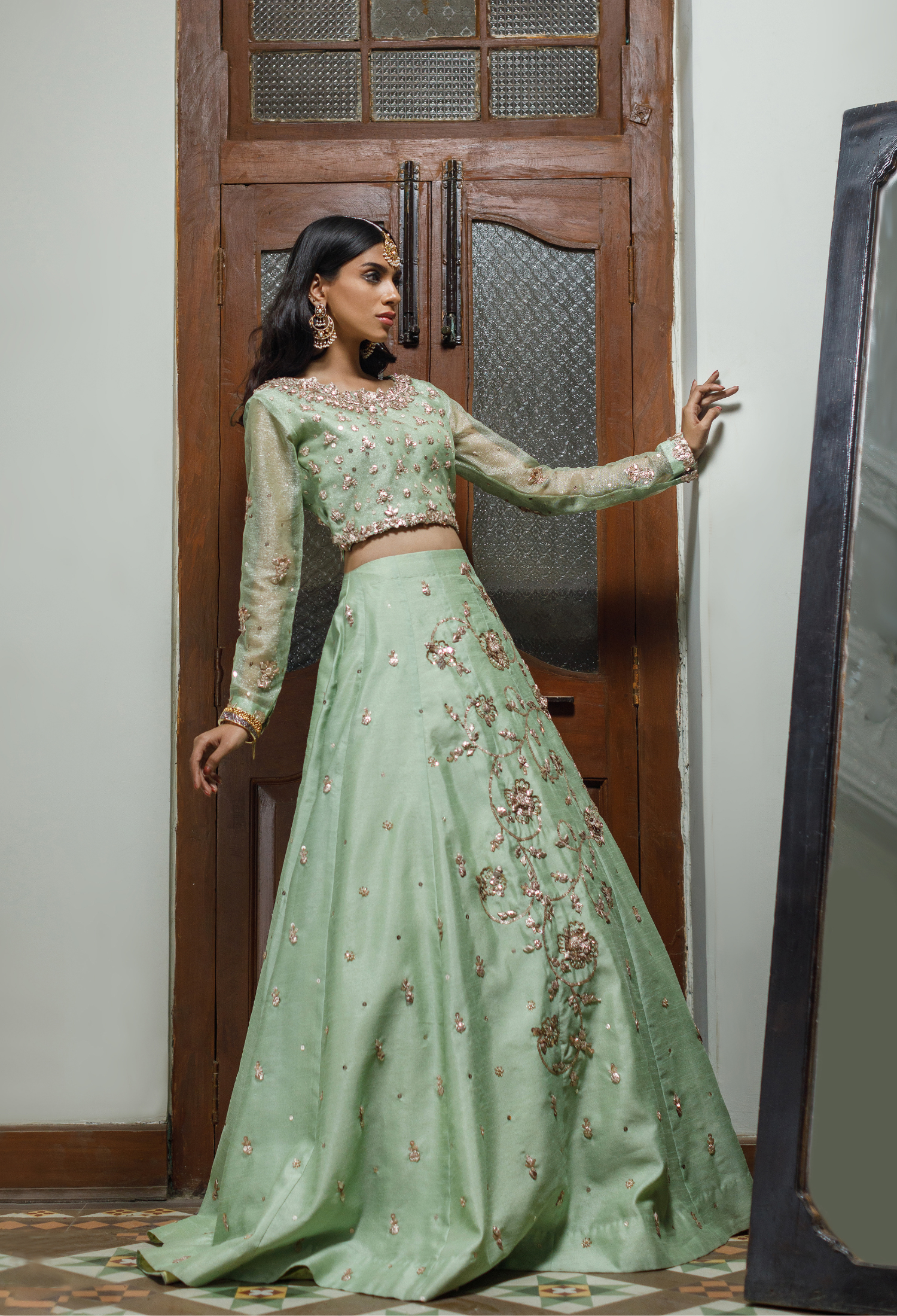 Mint Bahar Lehnga